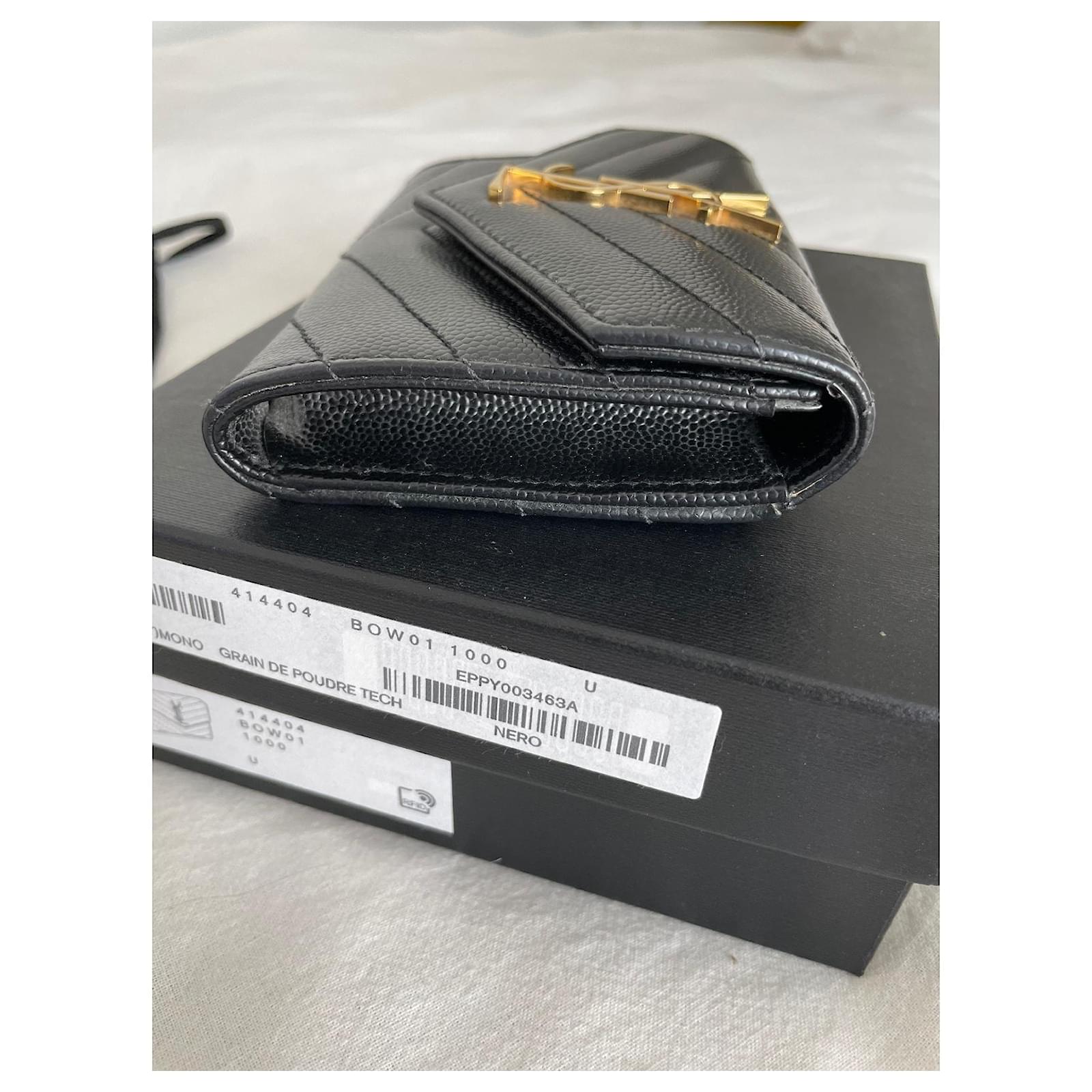 Cassandra Saint Laurent Cassandre Cuir Noir Joli Closet