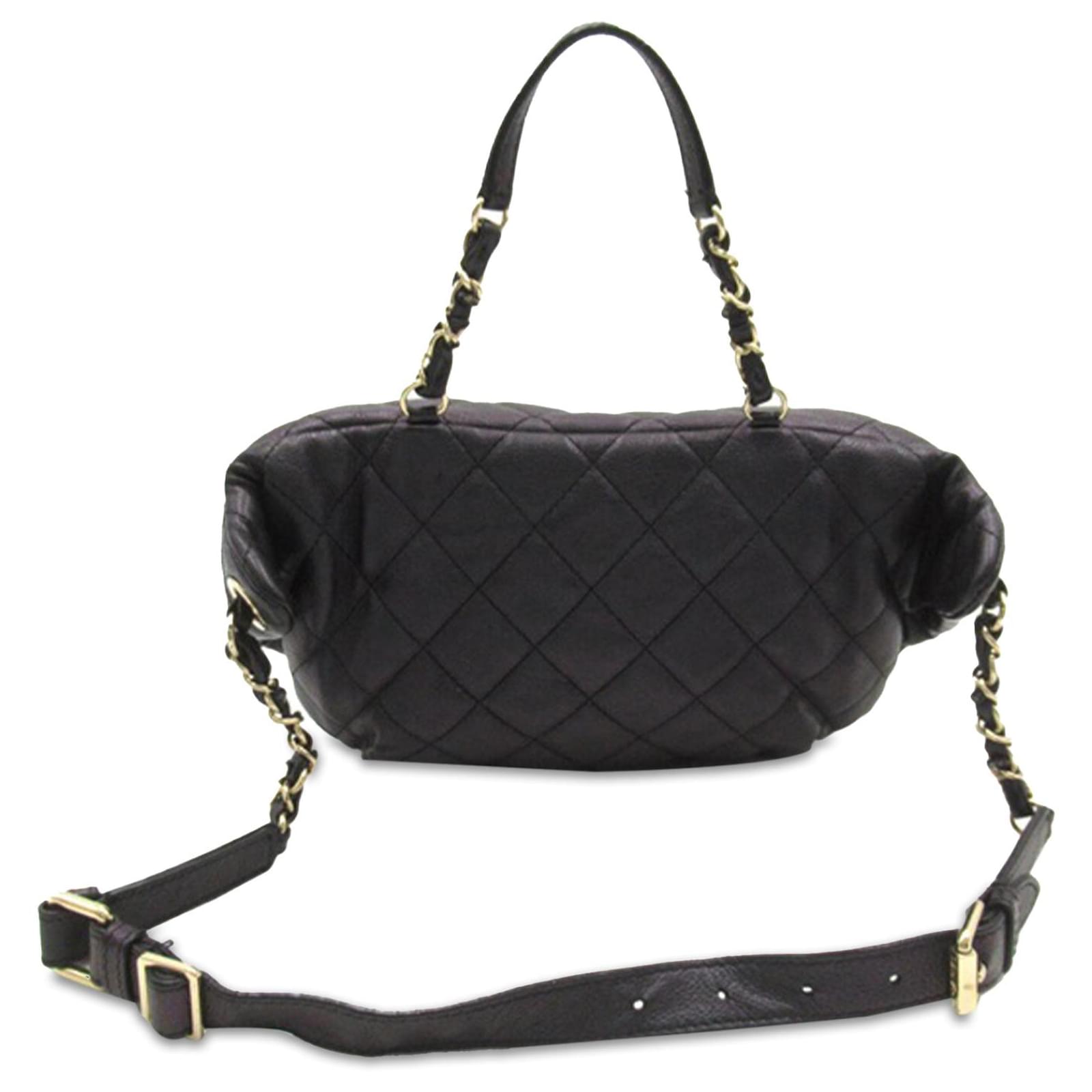 Leather Bags Chanel 19 Waist Bag Price Chanel Black Quilted Caviar