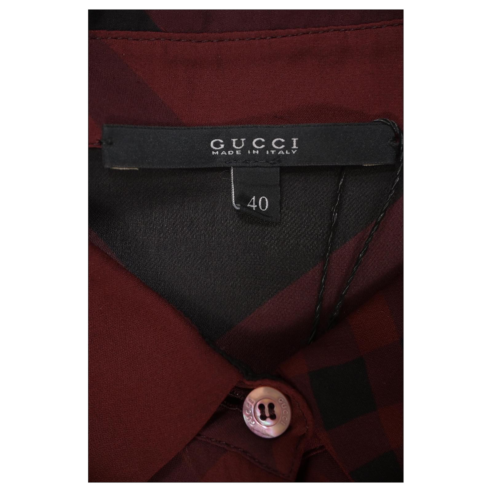 open lace back dress New $1200 Gucci Men's Long Sleeve Dress Shirt DK Burgundy Size XXL/54   BAYSUPERSTORE