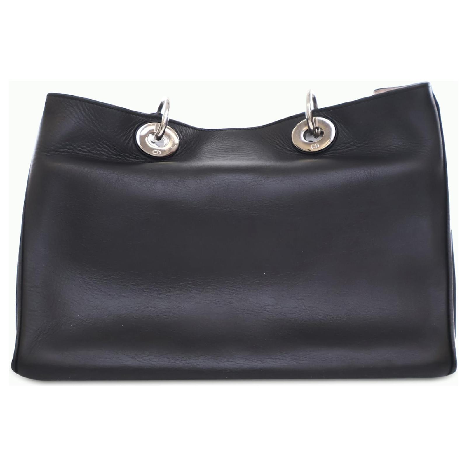 Dior Black Medium Diorissimo Satchel Leather Pony-style