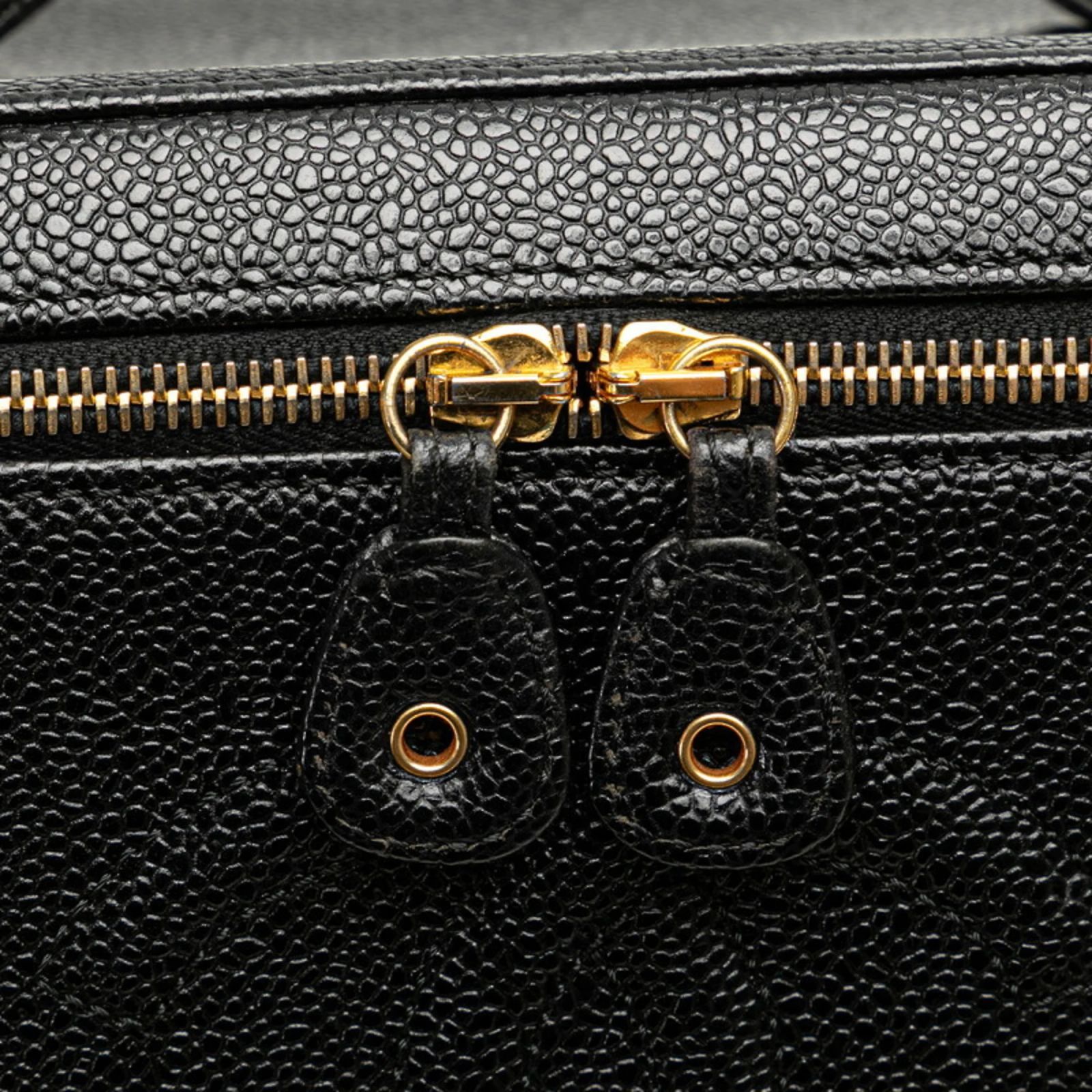 Chanel Coco Mark Handbag Vanity Bag in Black Caviar Leather (Sold ...