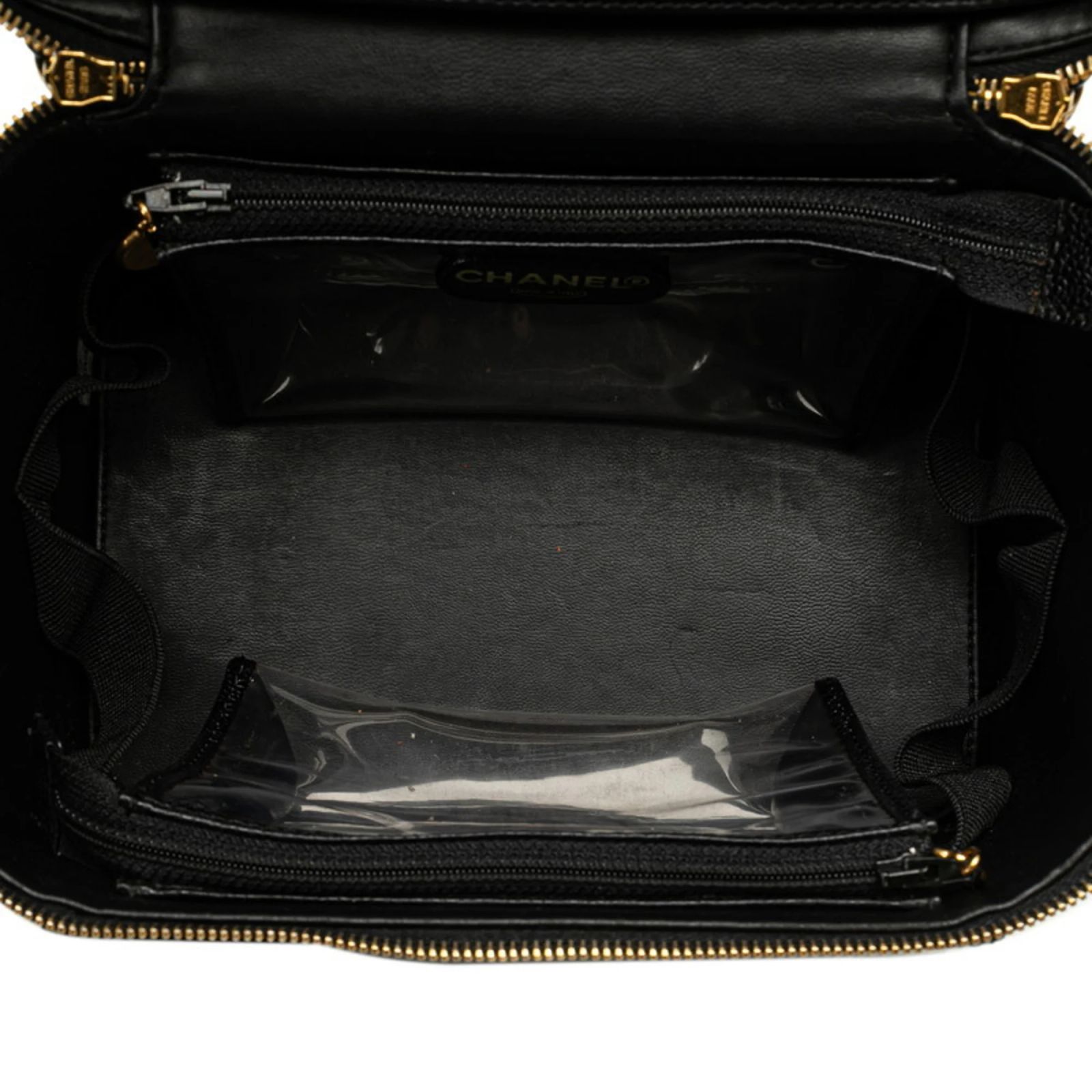 Chanel Coco Mark Handbag Vanity Bag in Black Caviar Leather (Sold ...