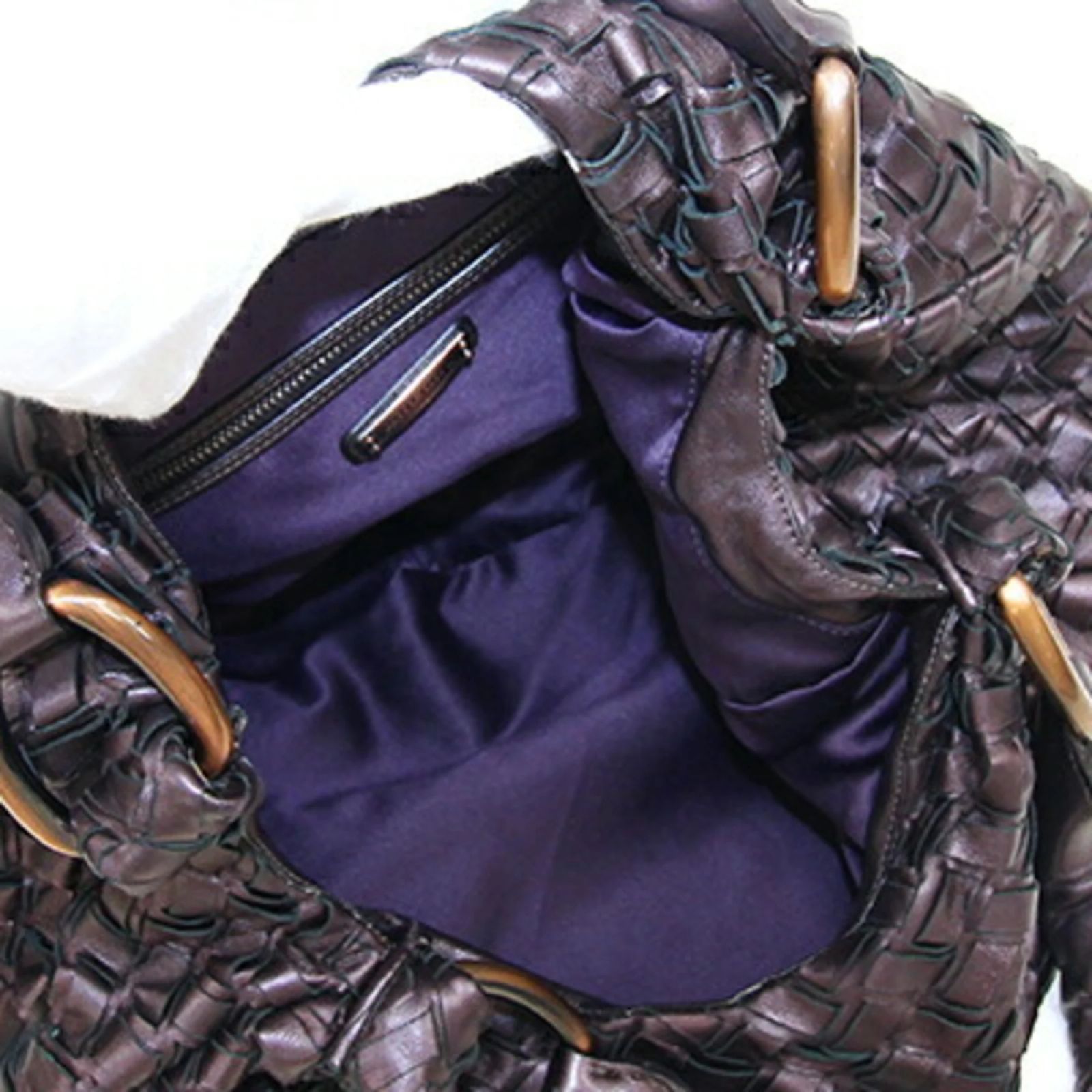 Miu Miu Purple Brown Leather Tote Bag for Women ref.JC1446538 