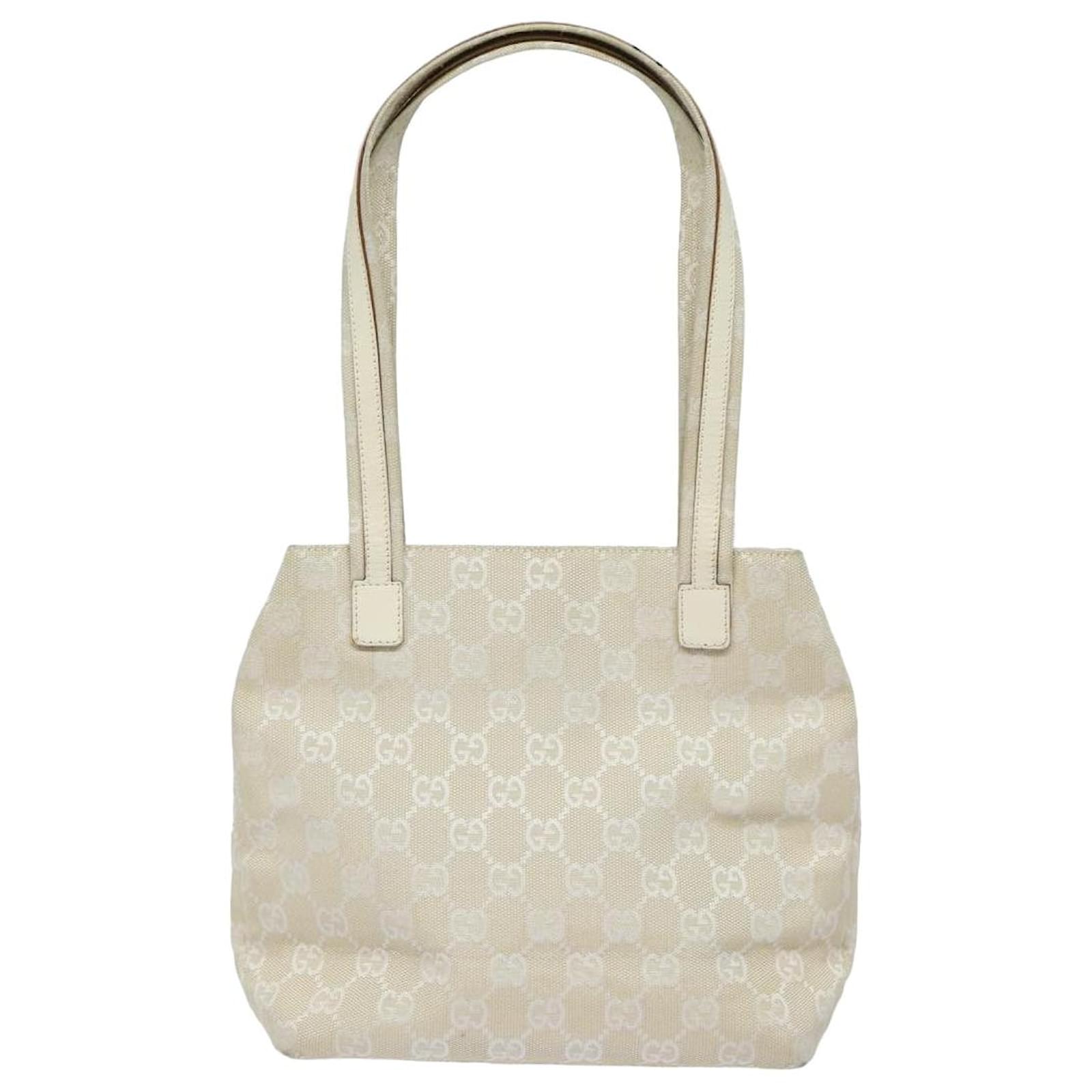 GUCCI GG Canvas Shoulder Bag White 002 1075 Auth 78892 Cloth ref.1447168 Joli Closet