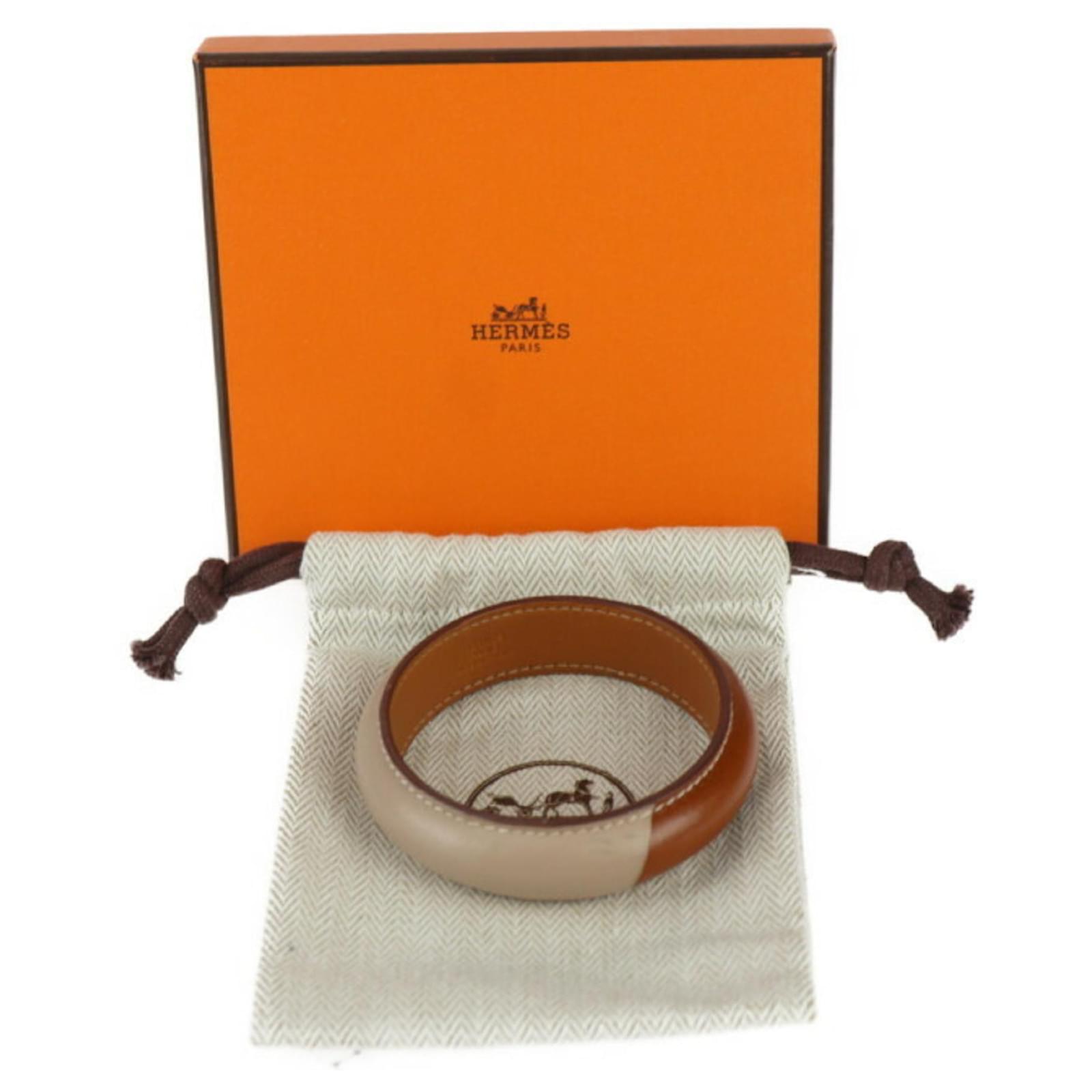 アクセサリー HERMES full leather bangle archive Authentic