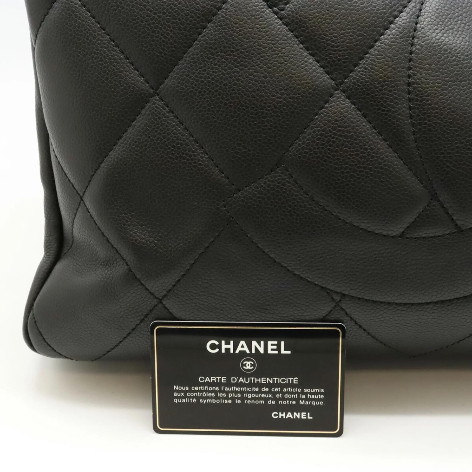 Chanel Matelasse Coco Mark Tote Bag Black Leather ref.1448134