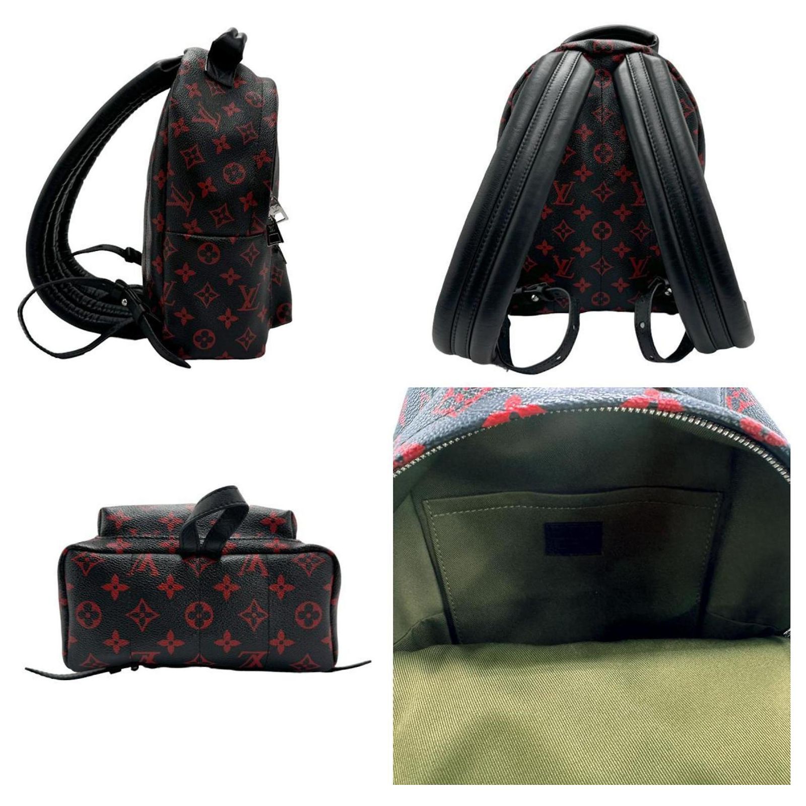 Louis Vuitton Backpack Monogram Anfleur Rouge Palm Springs PM M41458 Bag Louis Vuitton Monogram Infrarouge Palm Springs Mini Backpack  main image 4