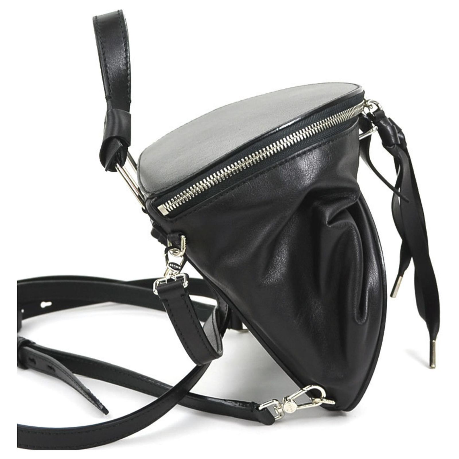 Bally Harryet SM backpack In Prune BALLY Shearling-trimmed leather backpack | NET-A-PORTER main image 4