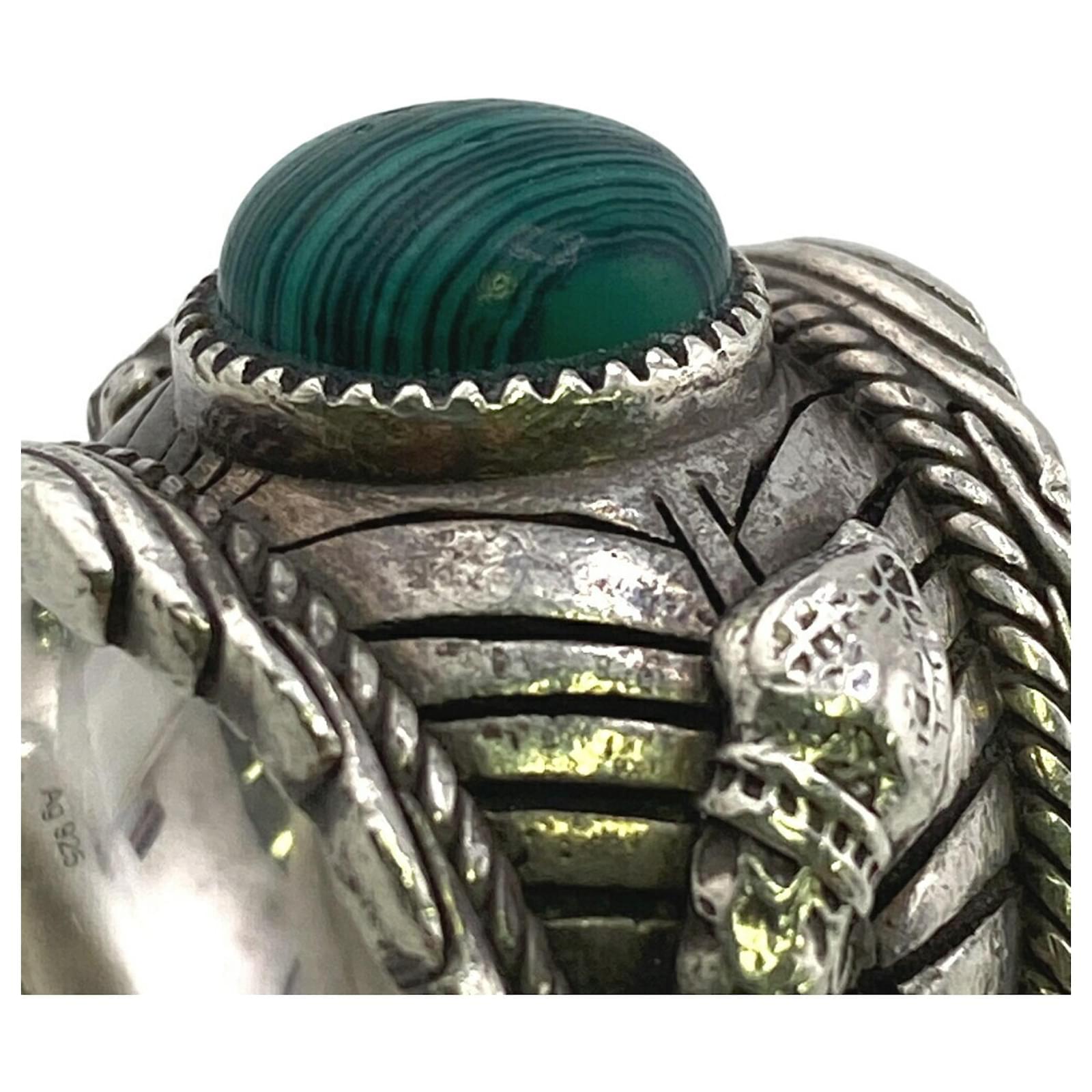 GUCCI Gucci Garden 925 Double Snake Ring Silvery Silver ref