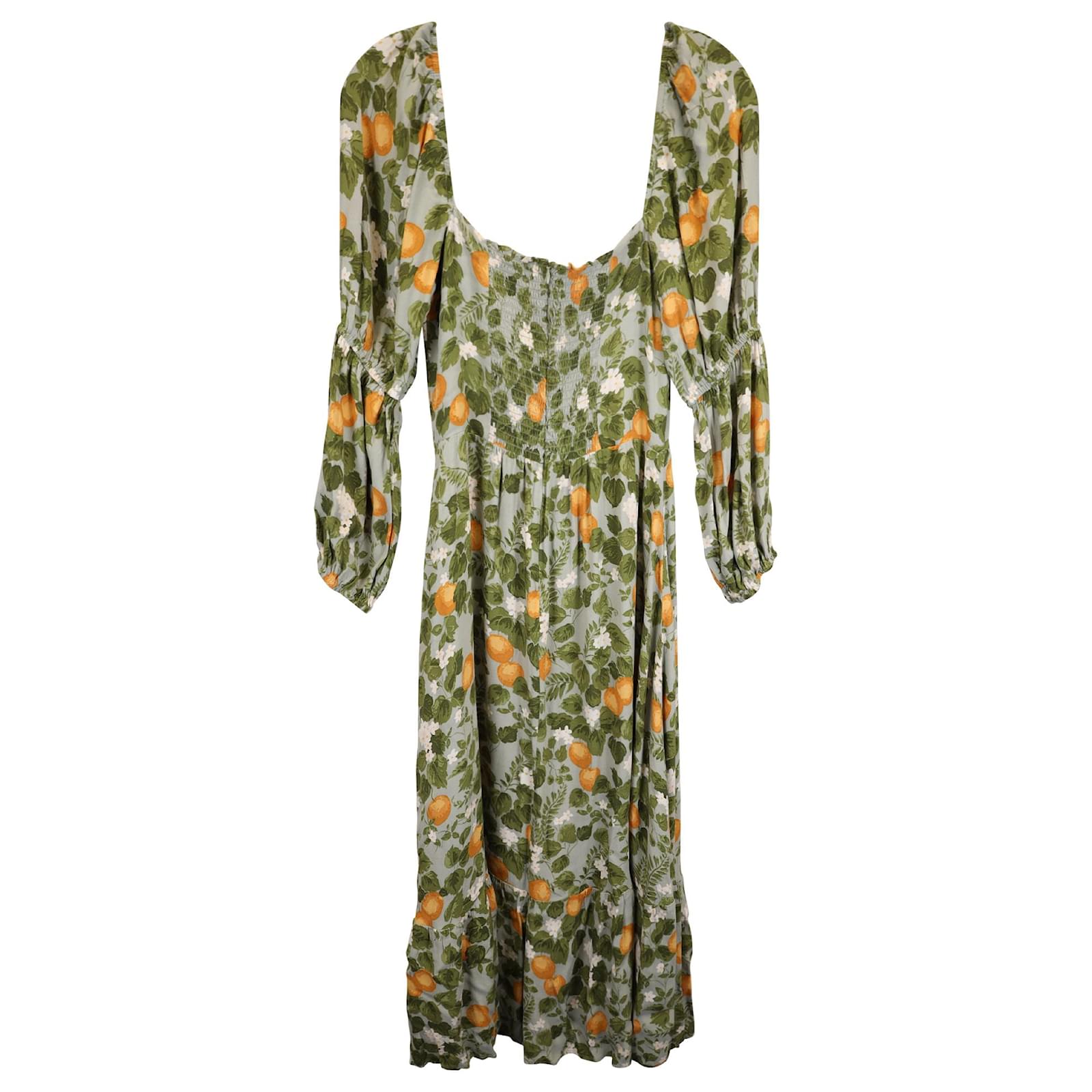 reformation orange print dress Reformation Baden Dress In Hari - 70% Off