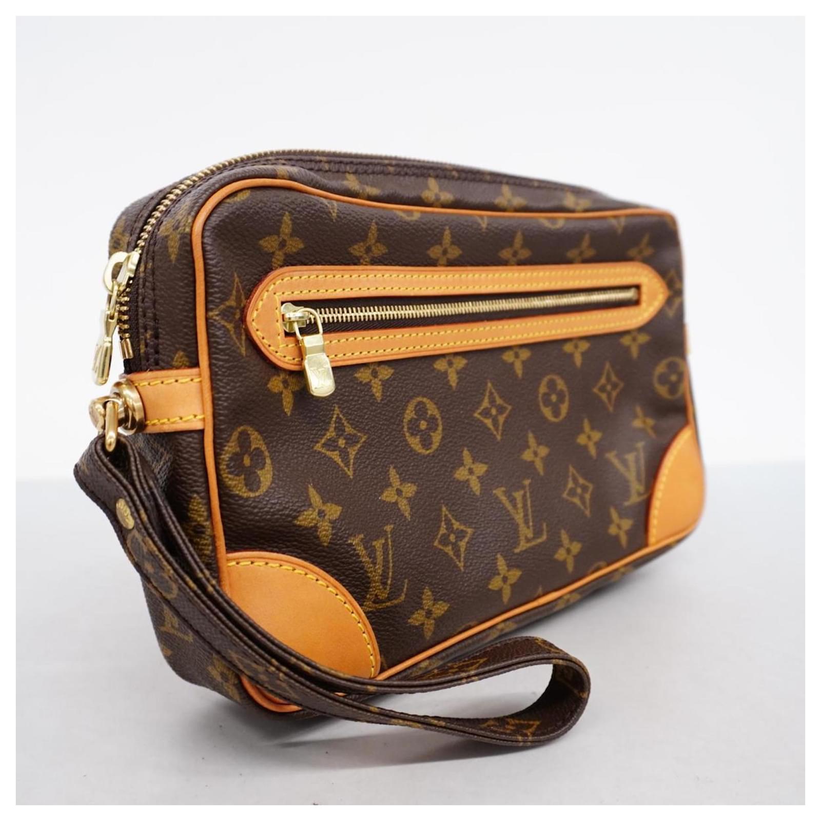 Louis Vuitton Monogram Marly Dragonne GM Clutch Bag Brown ref 