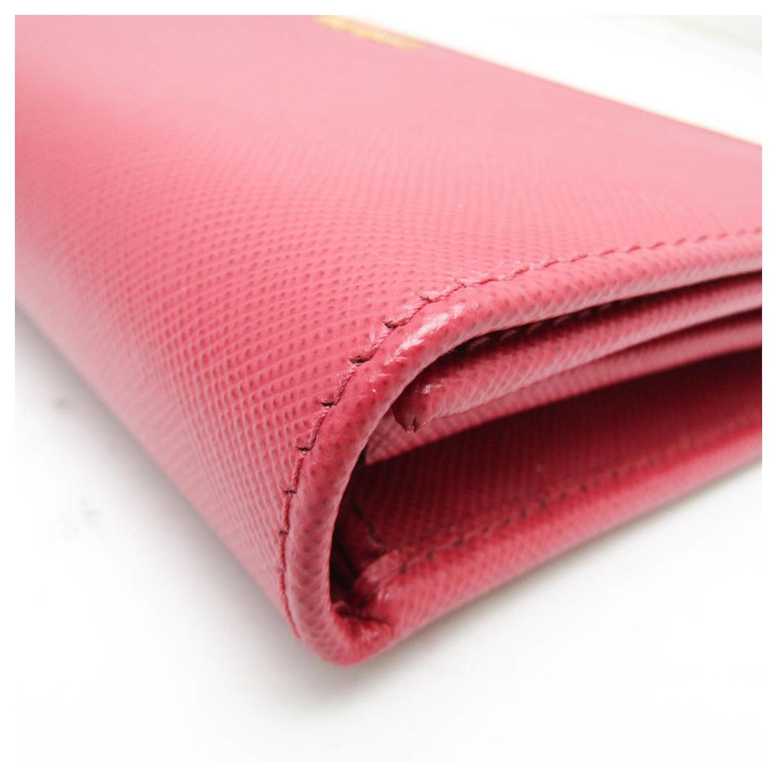 Prada Saffiano Metal Long Wallet in Peonia Pink Leather ref 