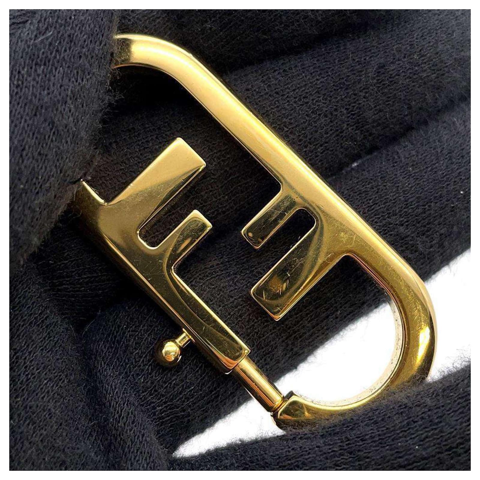 Fendi Shoulder Strap You Orlock Ruffle 8AV420 Leather Gold