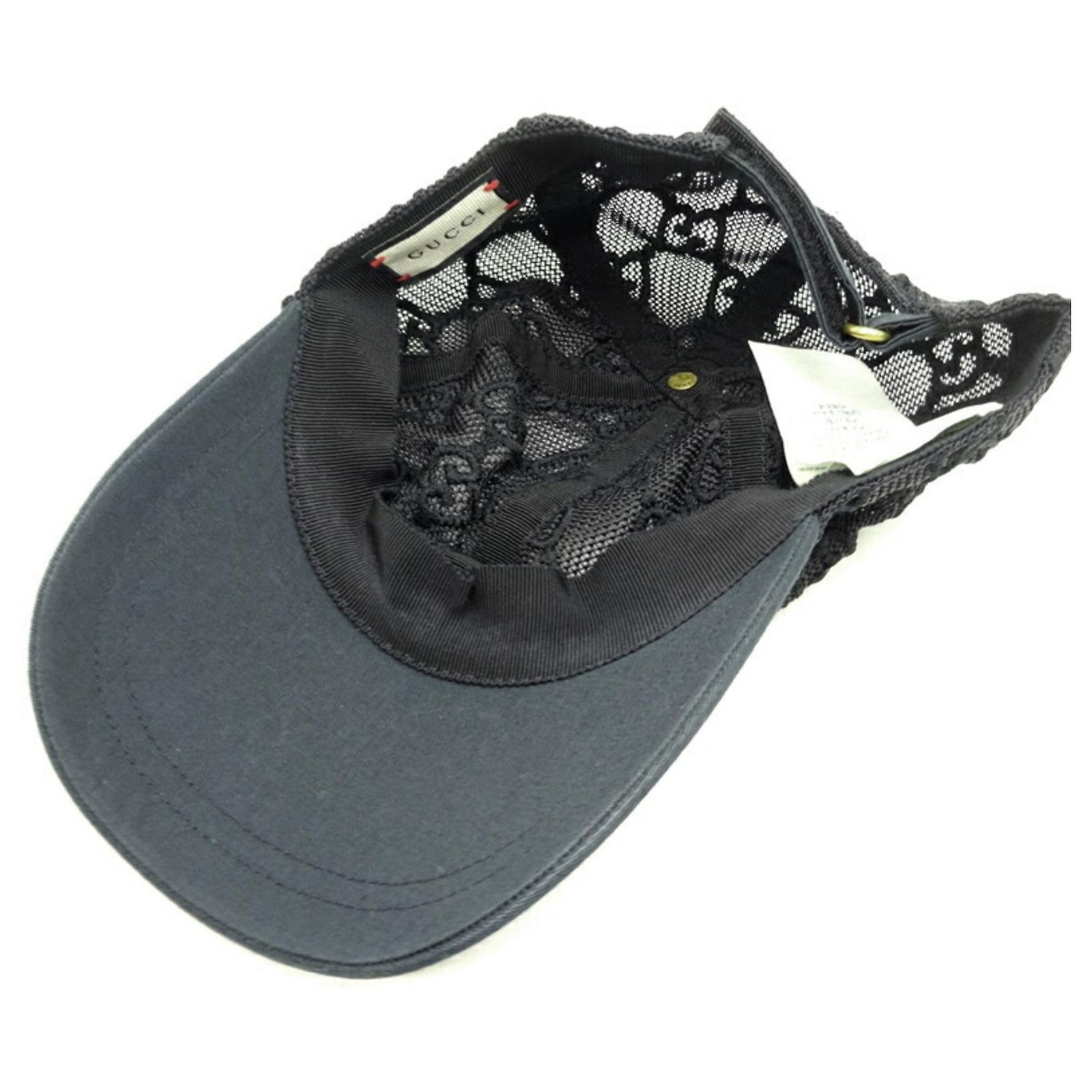 Gucci Black Lace Cap Polyester Nylon ref.1452628 - Joli Closet