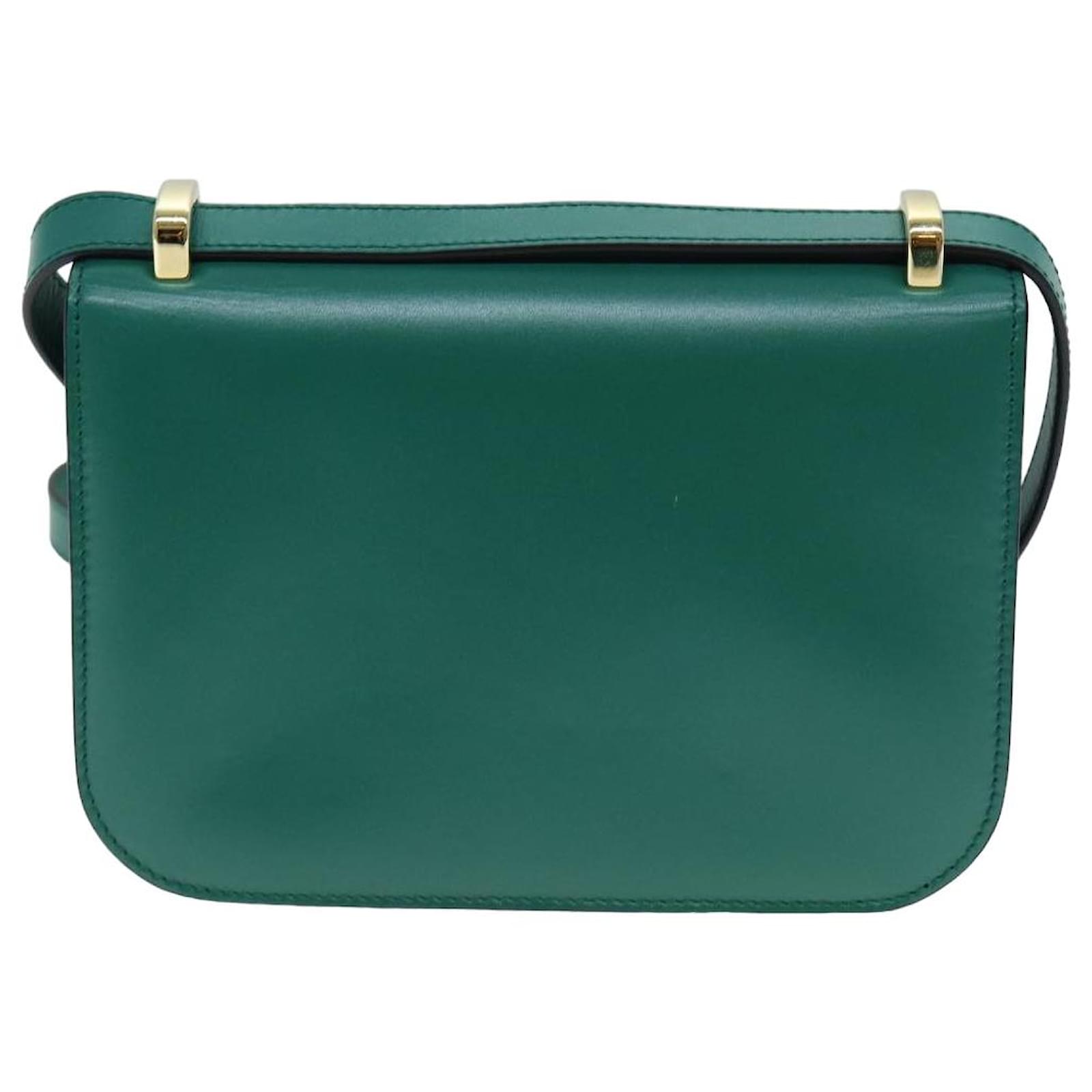 PRADA Shoulder Bag Leather Green Auth 79881A ref.1453232