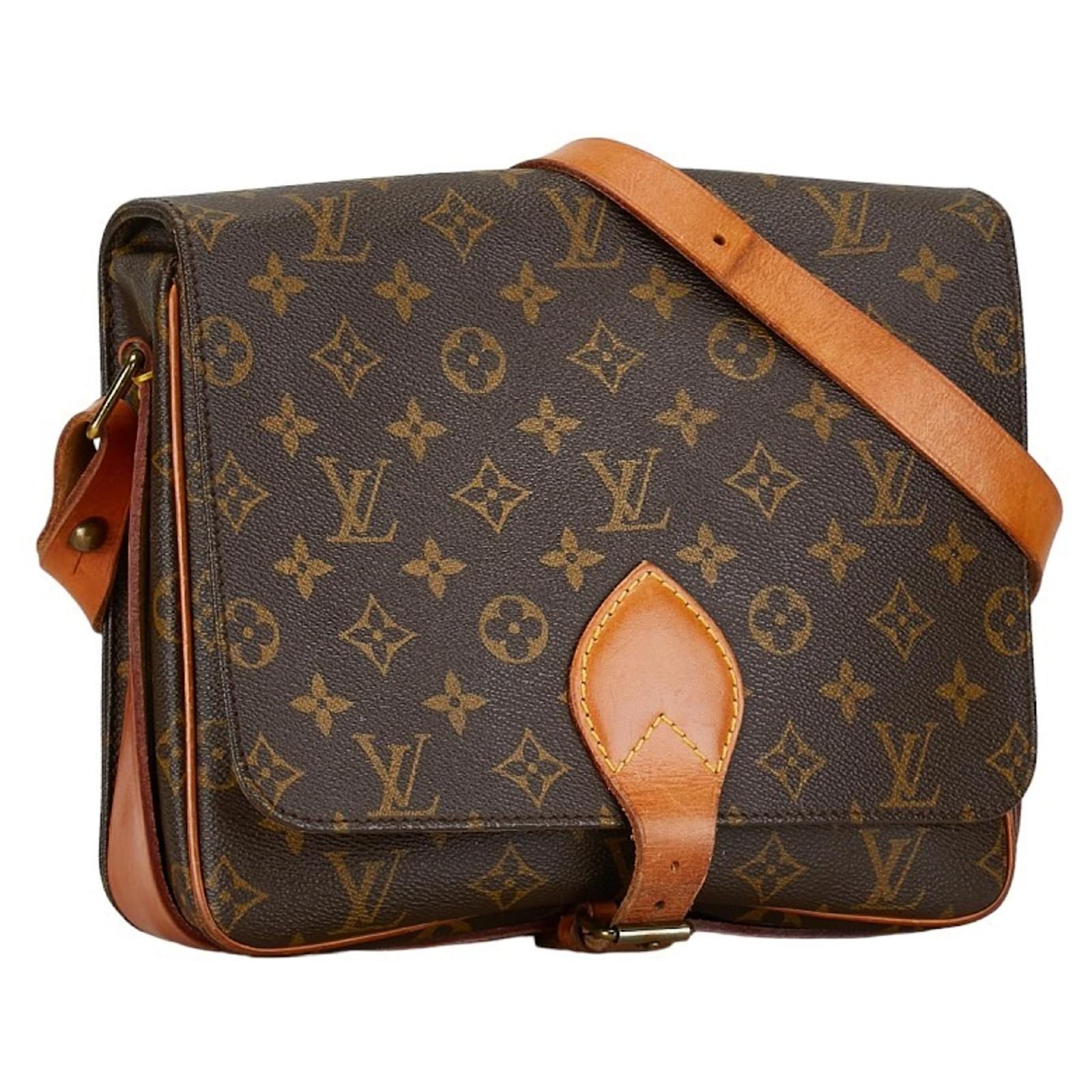 Louis Vuitton Monogram Cartesier GM Schultertasche Braun Leder 