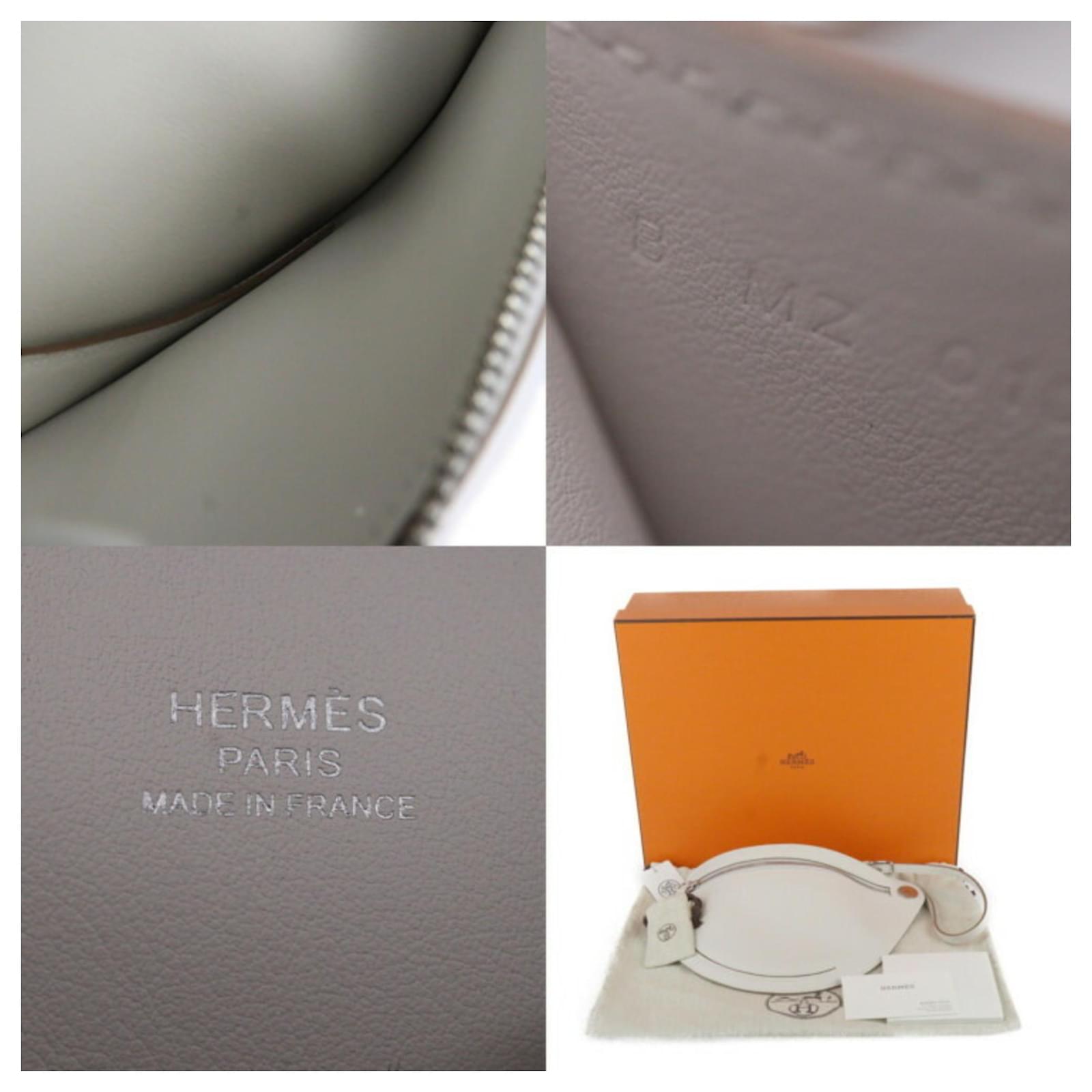 Hermès Hermes Petite Course Shoulder Bag White Leather ref
