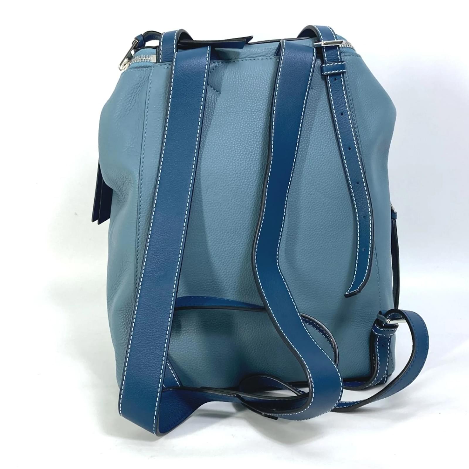 Loewe Disney Collaboration Blue Leather Backpack - Main Image