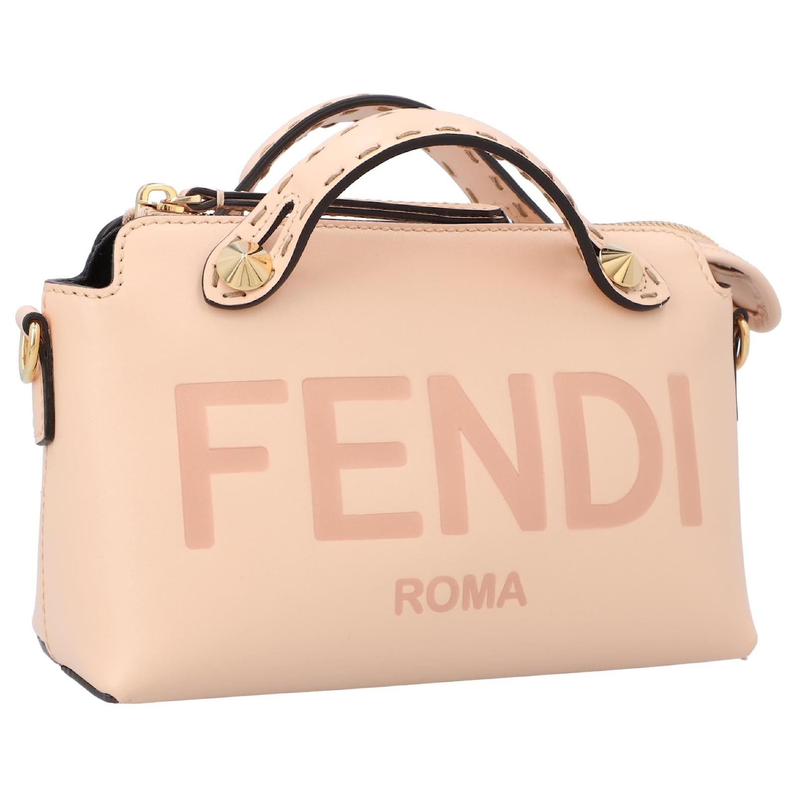 Fendi By The Way Mini Beige Brown Leather Pony-style