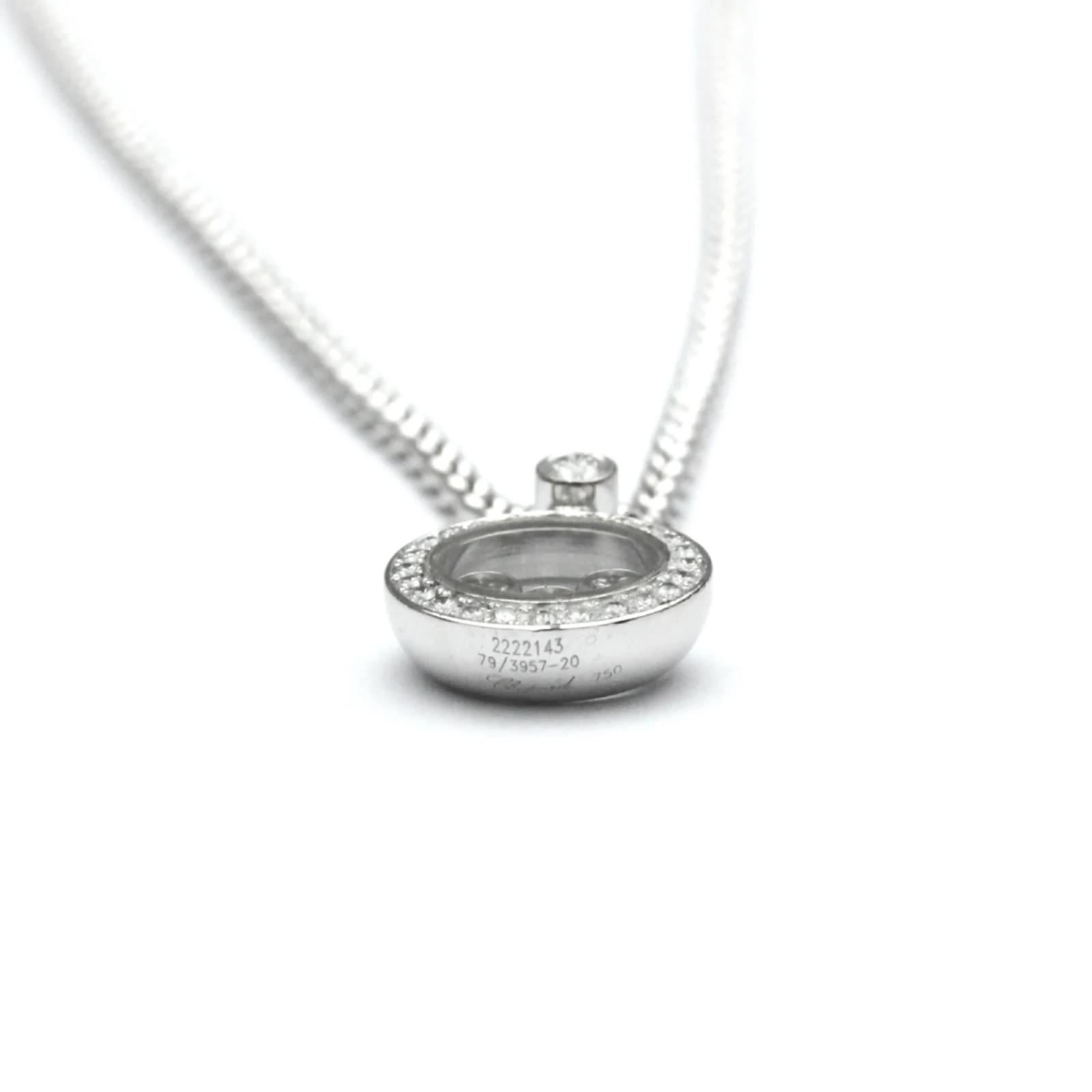 Chopard Happy Diamonds 79/3957-20 Pendant Necklace Silvery White