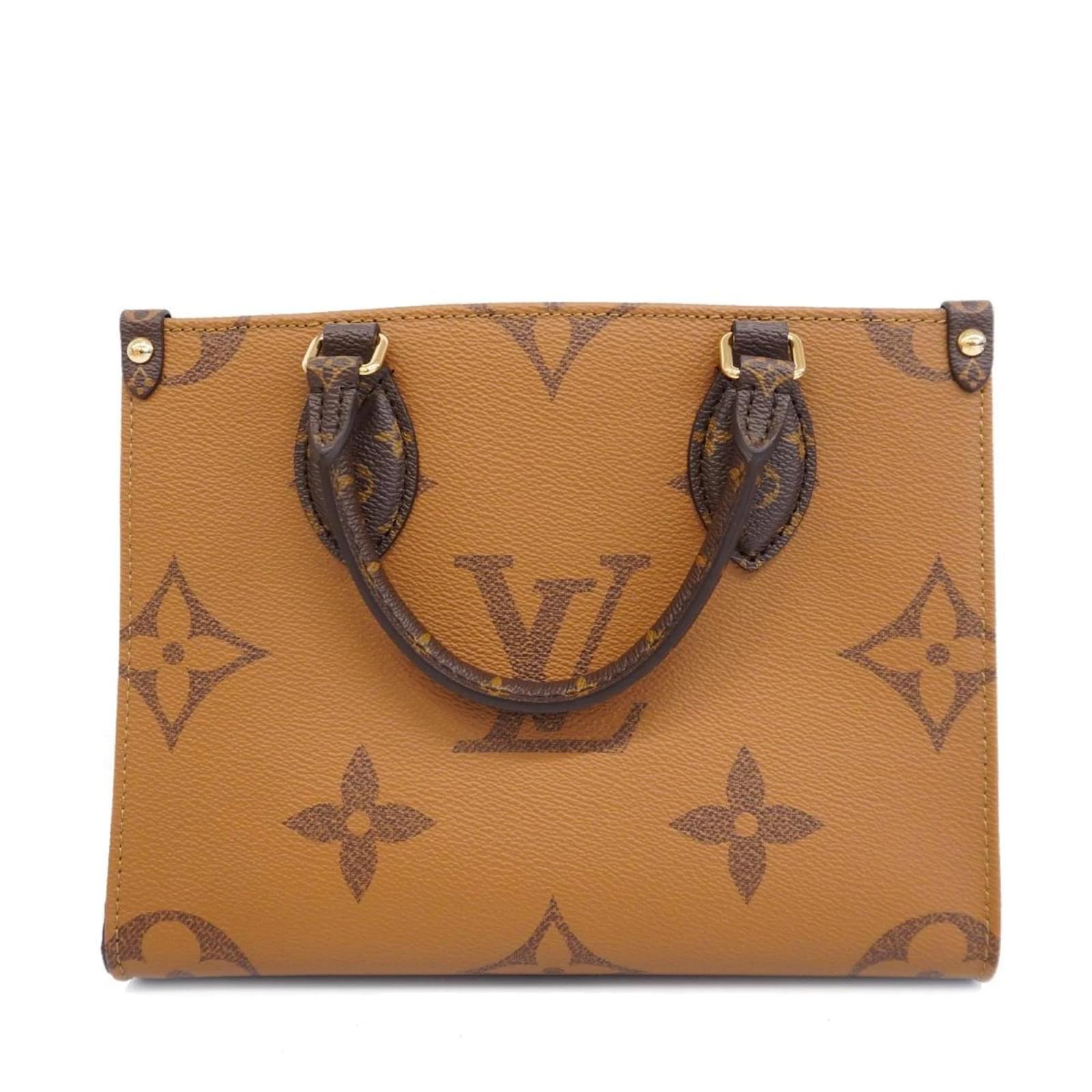 Louis Vuitton Monogram Giant On The Go PM Handbag Brown ref