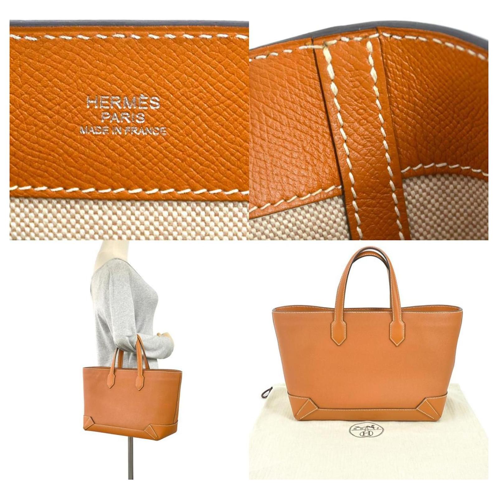 Hermès Hermes Handbag Tote Bag Maxi Box Cabas 30 Leather ref