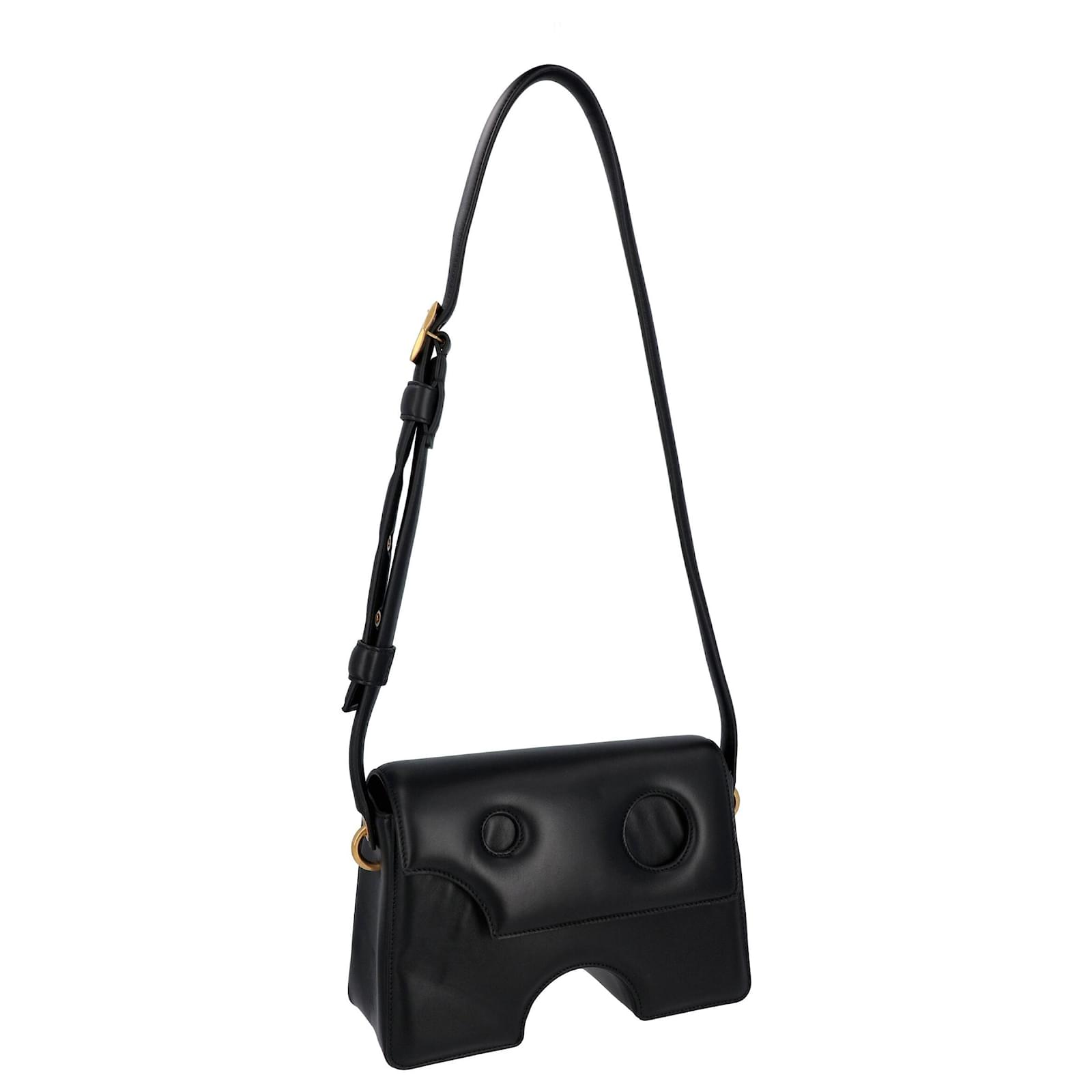 Off White Burrow-27 sculpted shoulder bag Black Leather ref