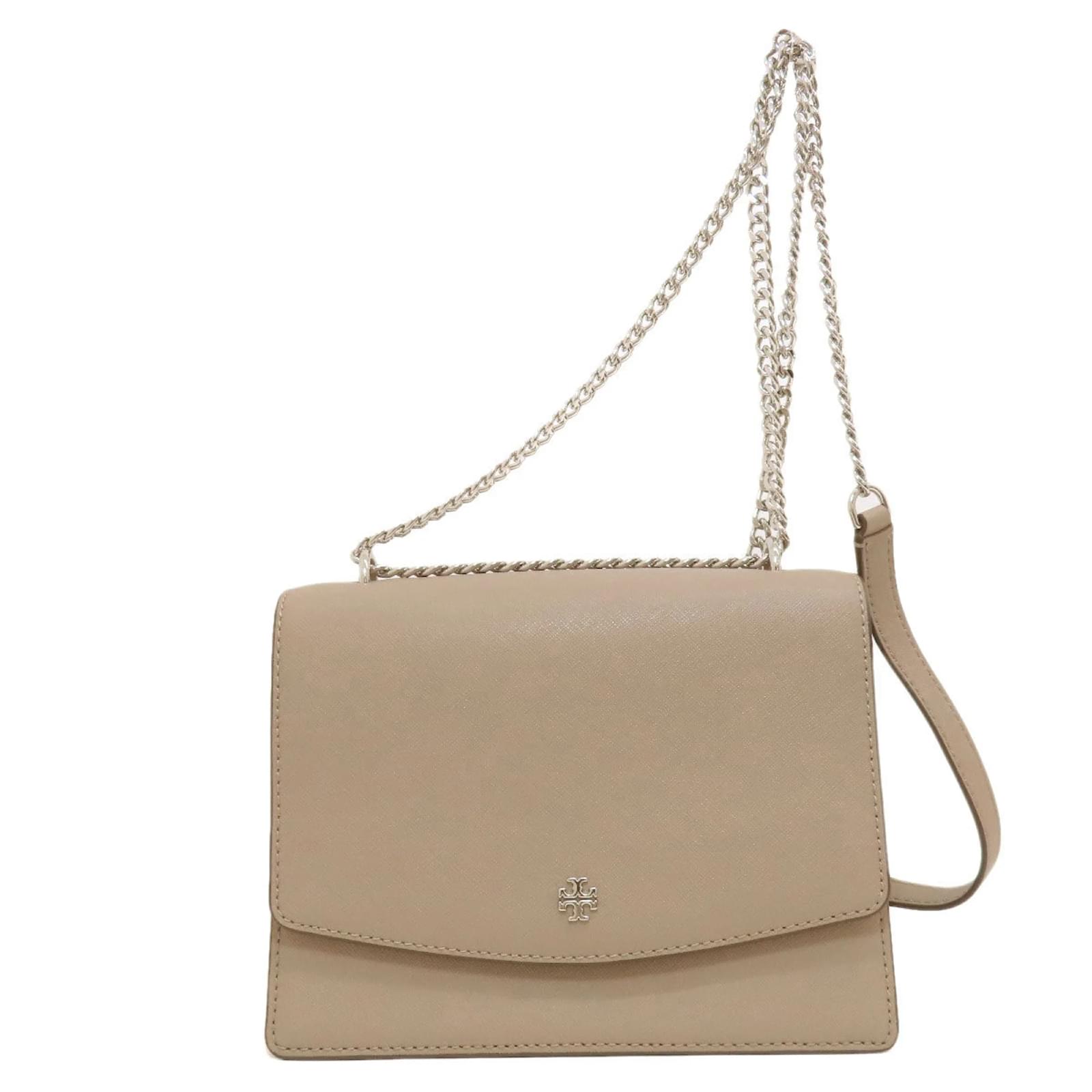 トートバッグ Tory Burch FW25 Shoulder bags (169476 250) Tory Burch Soft leather shoulder bag with chain-link strap