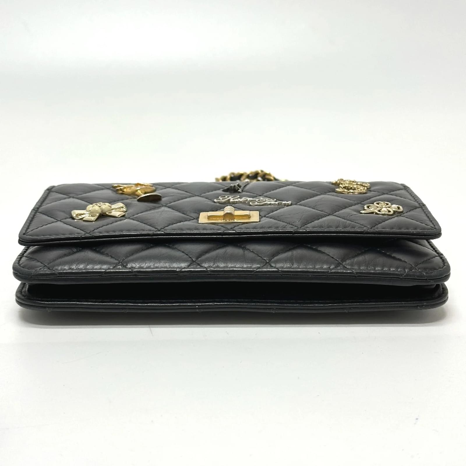 Chanel A80441 2.55 Embroidered Studs Chain Wallet Shoulder