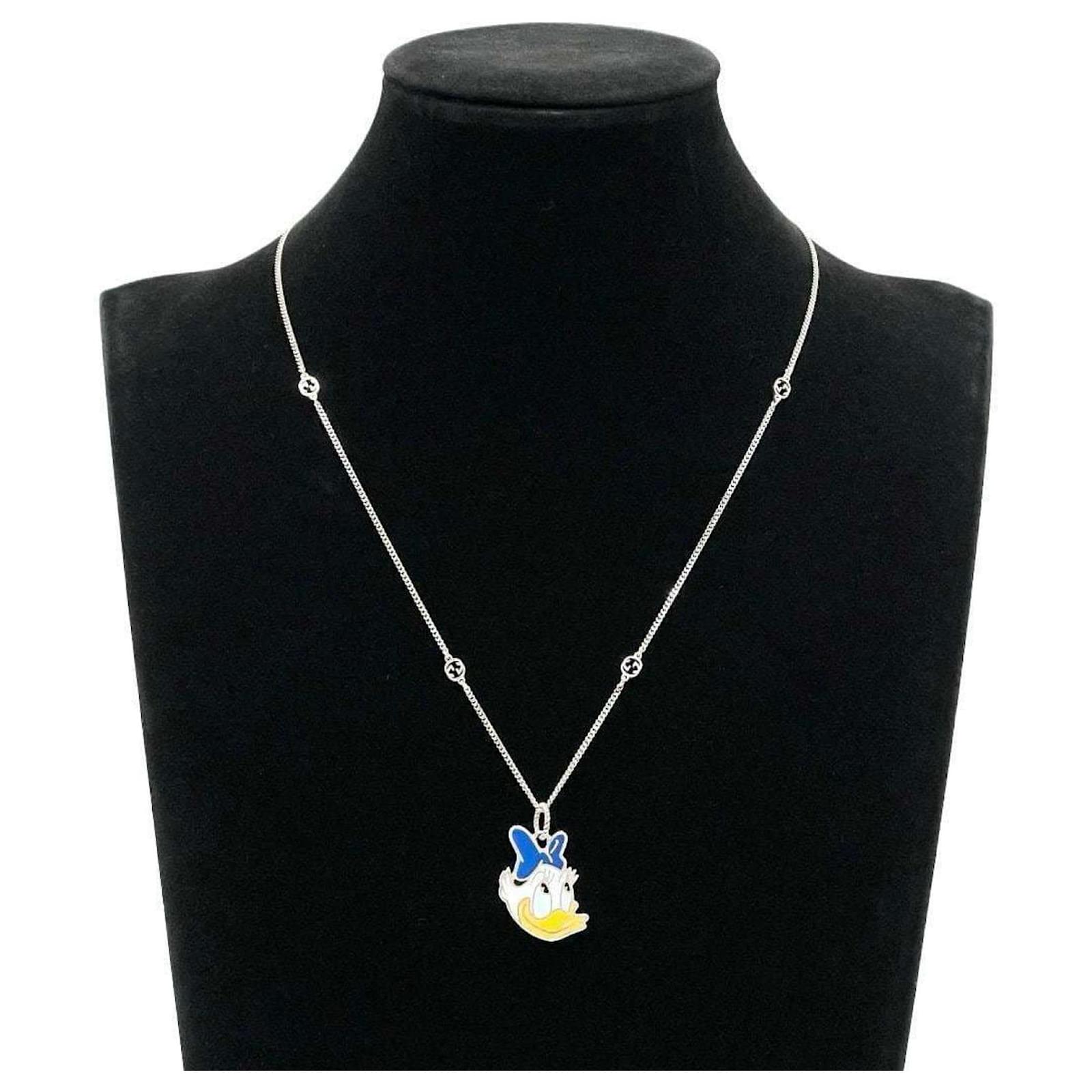 Gucci x Disney Long Pendant Necklace Silver ref.1462966