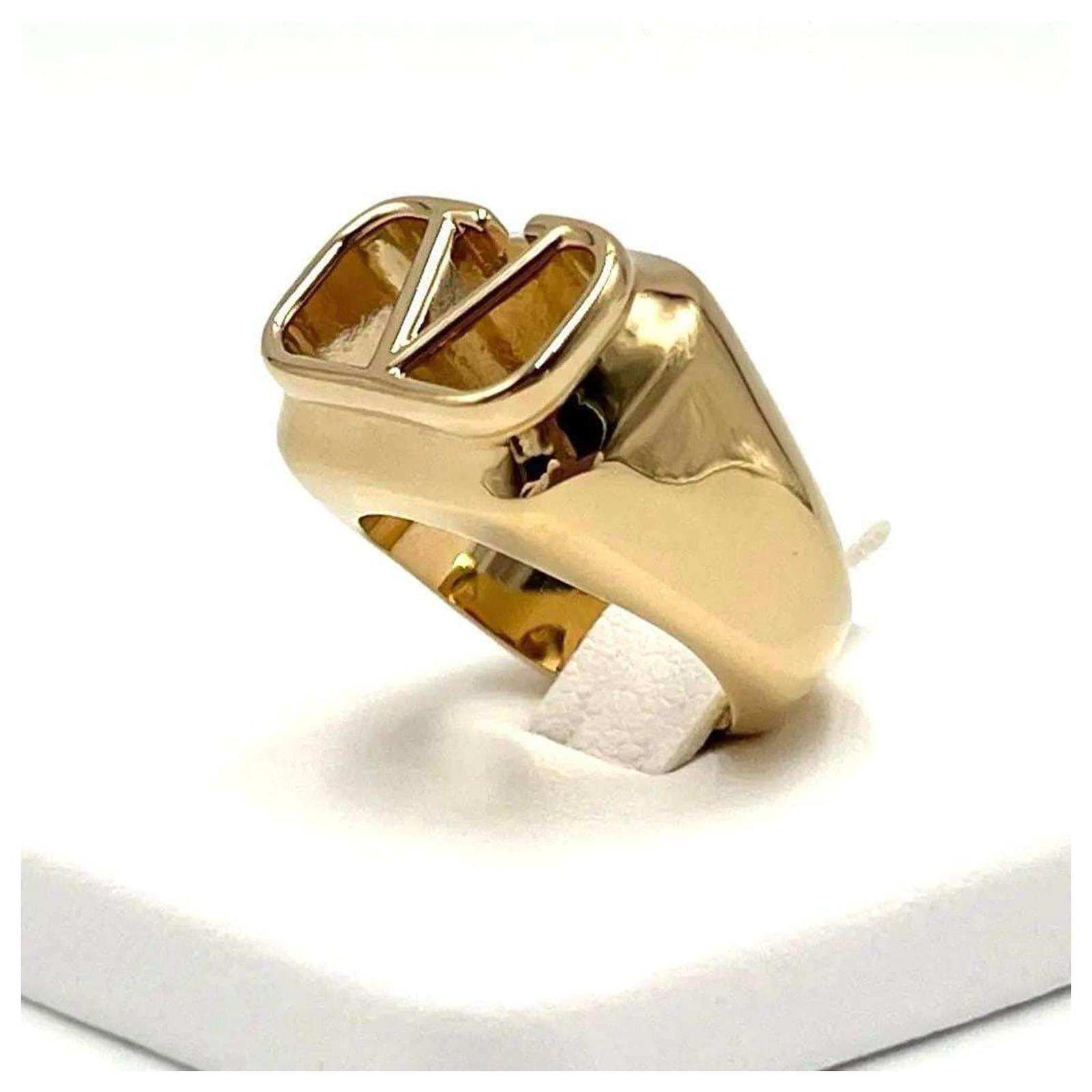 Valentino Garavani Women's V Logo Signature Band Ring Metal