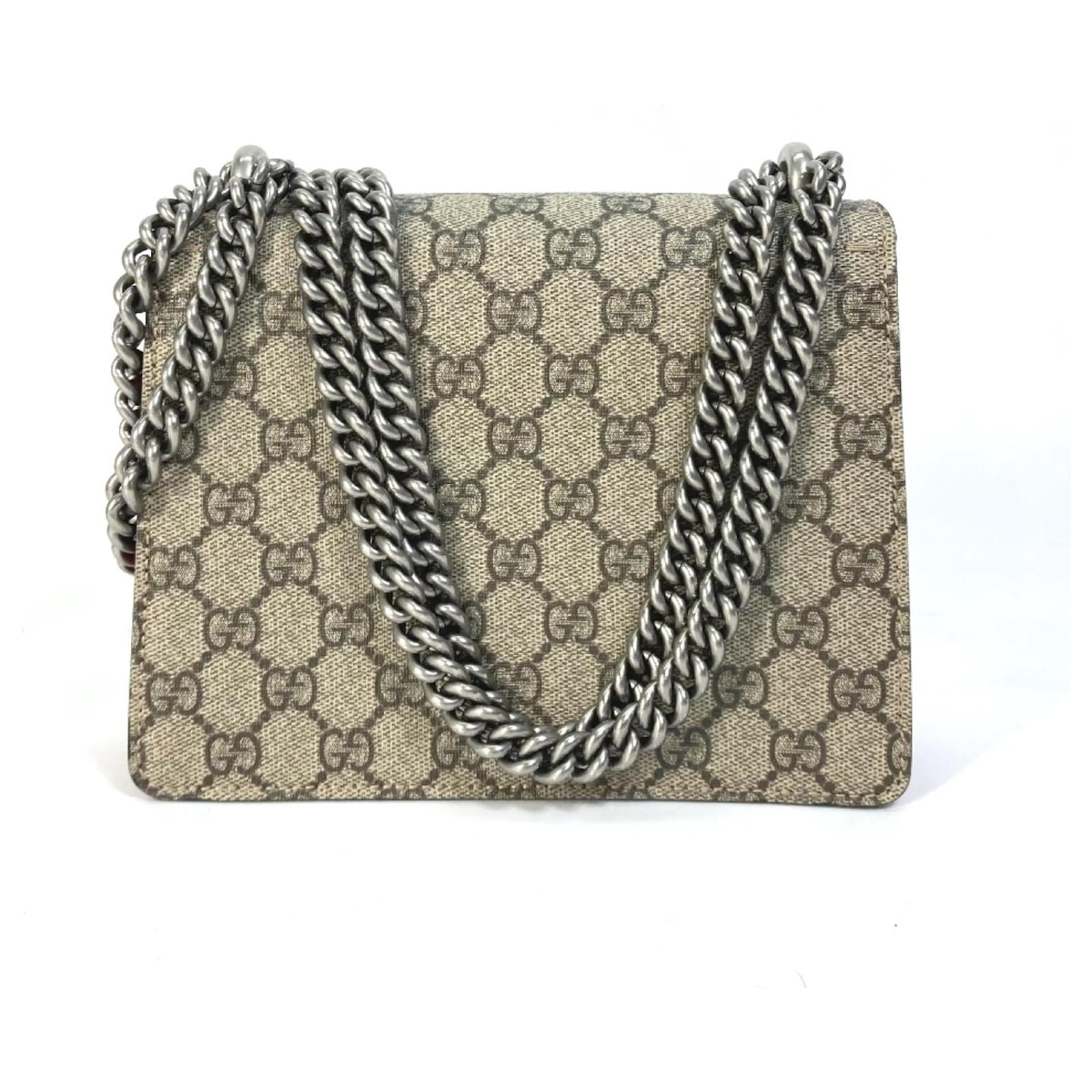 バッグGUCCI GUCCI Dionysus Mini GG Supreme Canvas Crossbody Bag Beige 421970