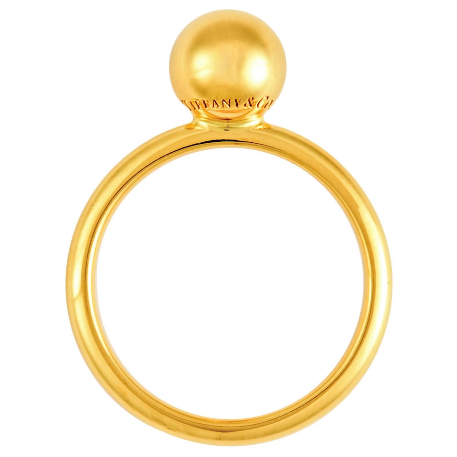 Tiffany gold ball ring discount