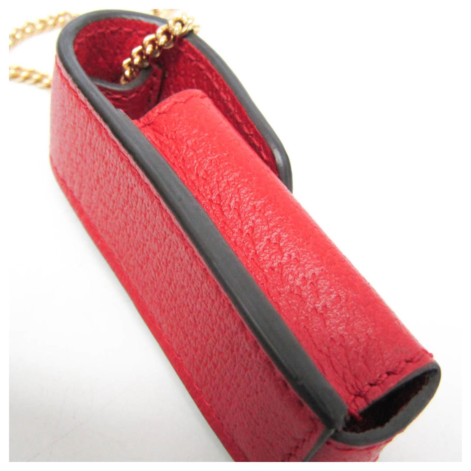 Gucci Red Leather Lipstick Case ref.1464490 - Joli Closet