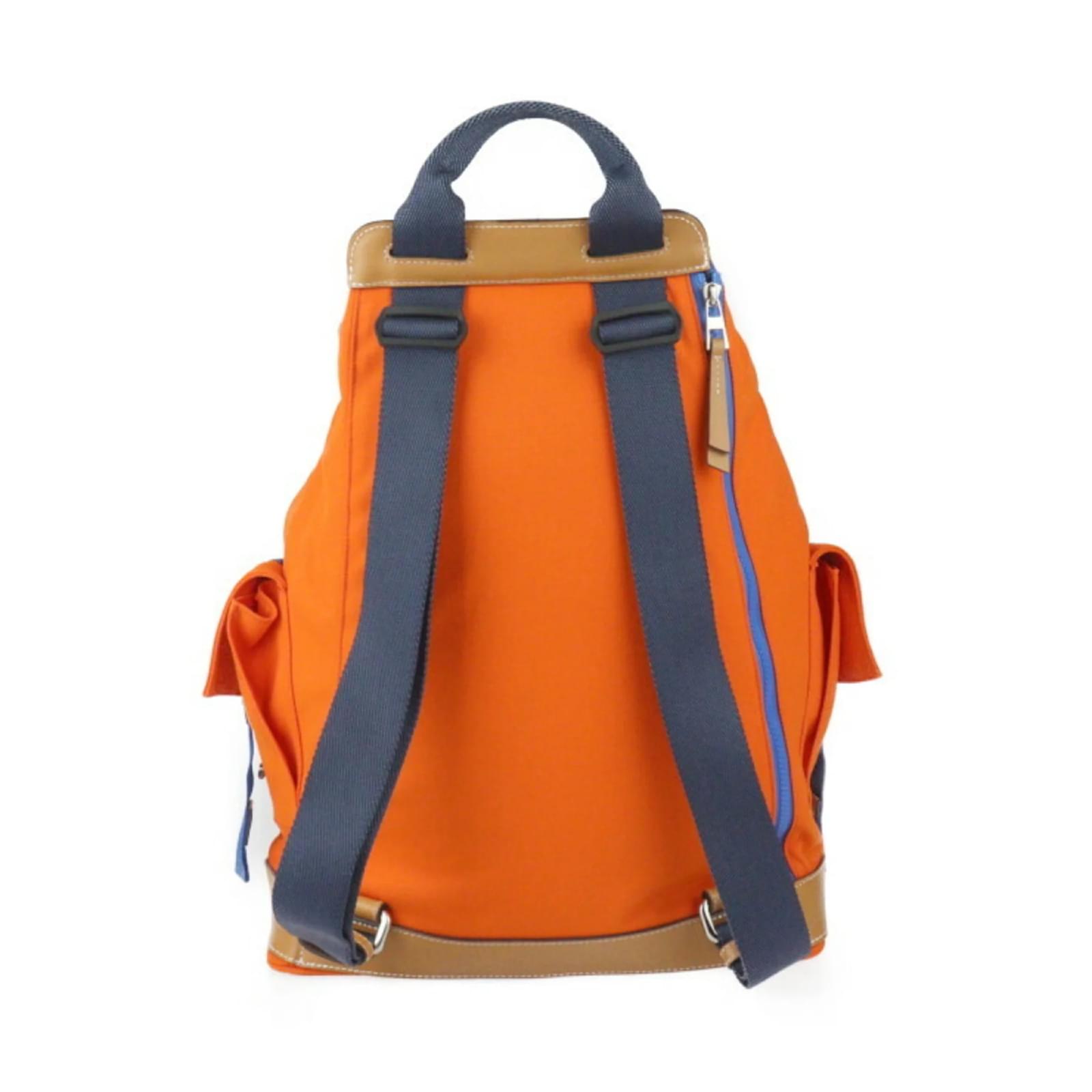 Loewe Convertible Backpack Eye Nature Orange Leather Cloth