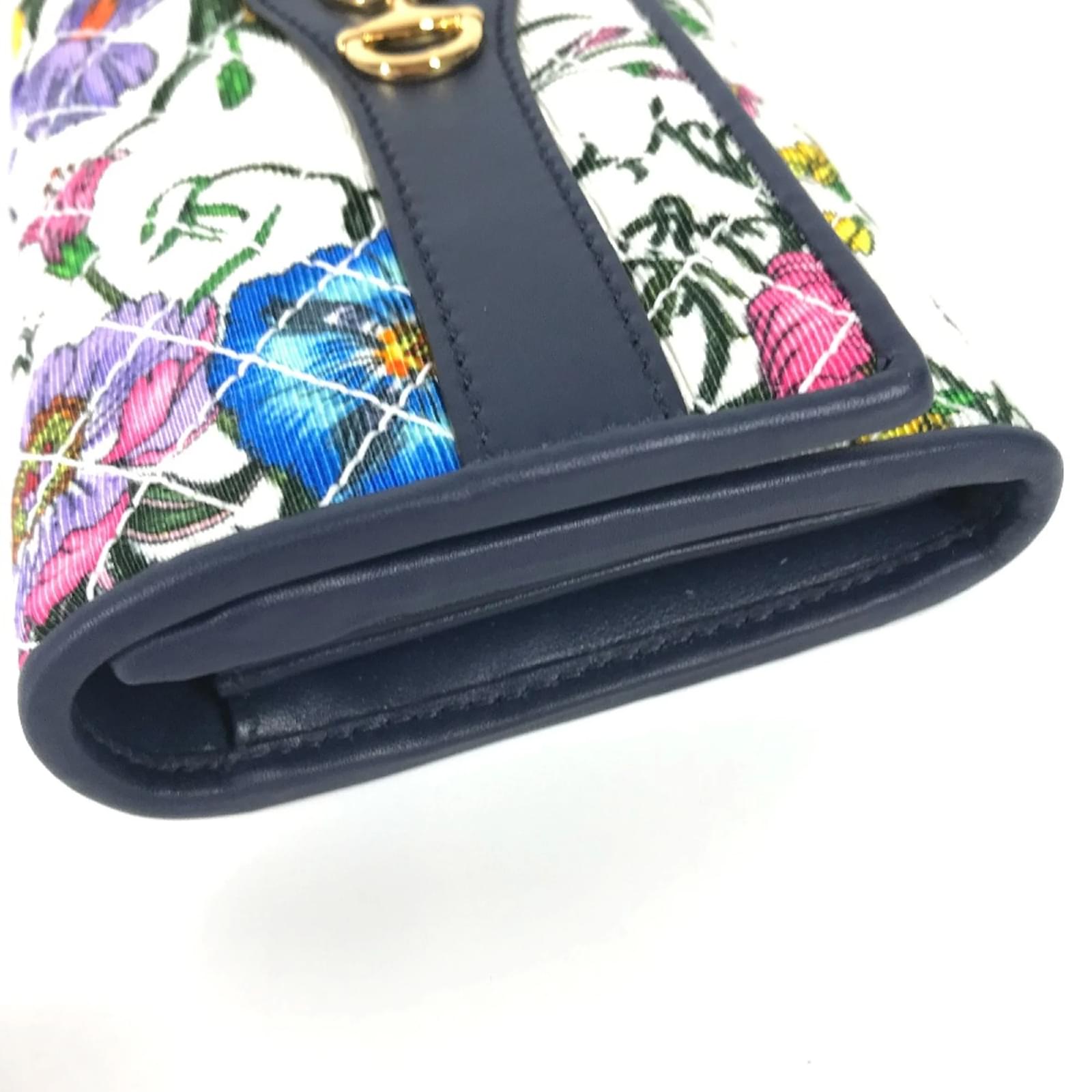 Gucci Flora Floral GG Bifold Long Wallet