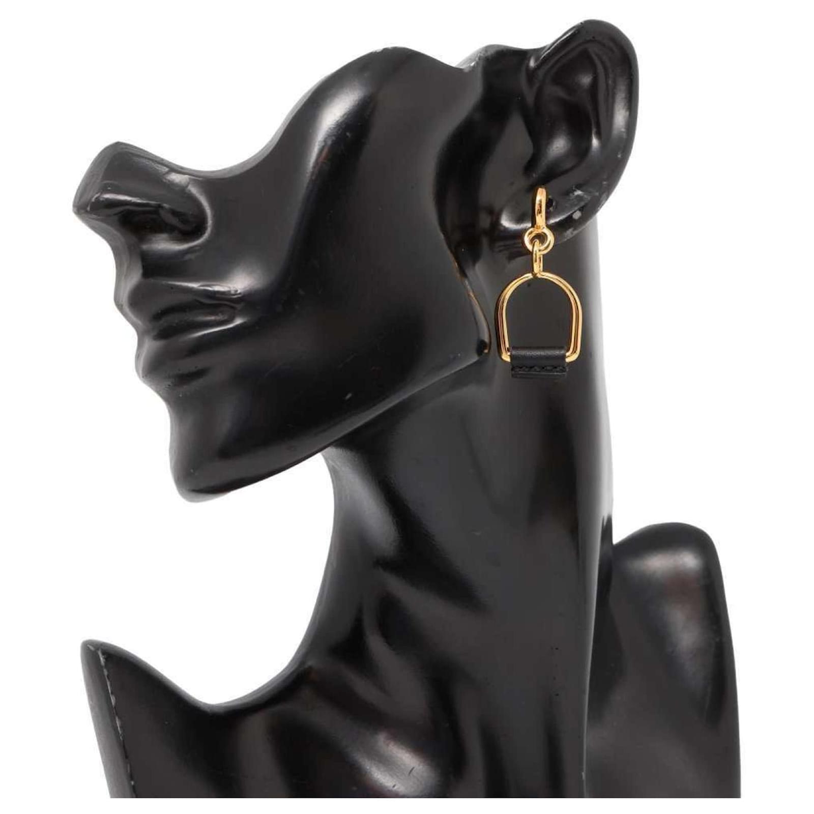 Hermès Hermes Heritage Equestre Etrier PM Swift Earrings