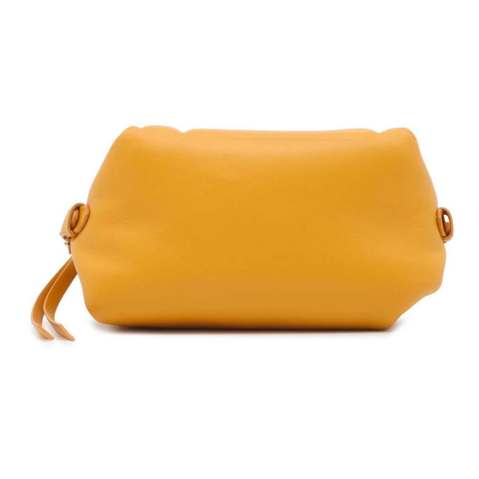 Fendi Handbag FF CUBE 8BS089 Yellow Leather ref.1465878