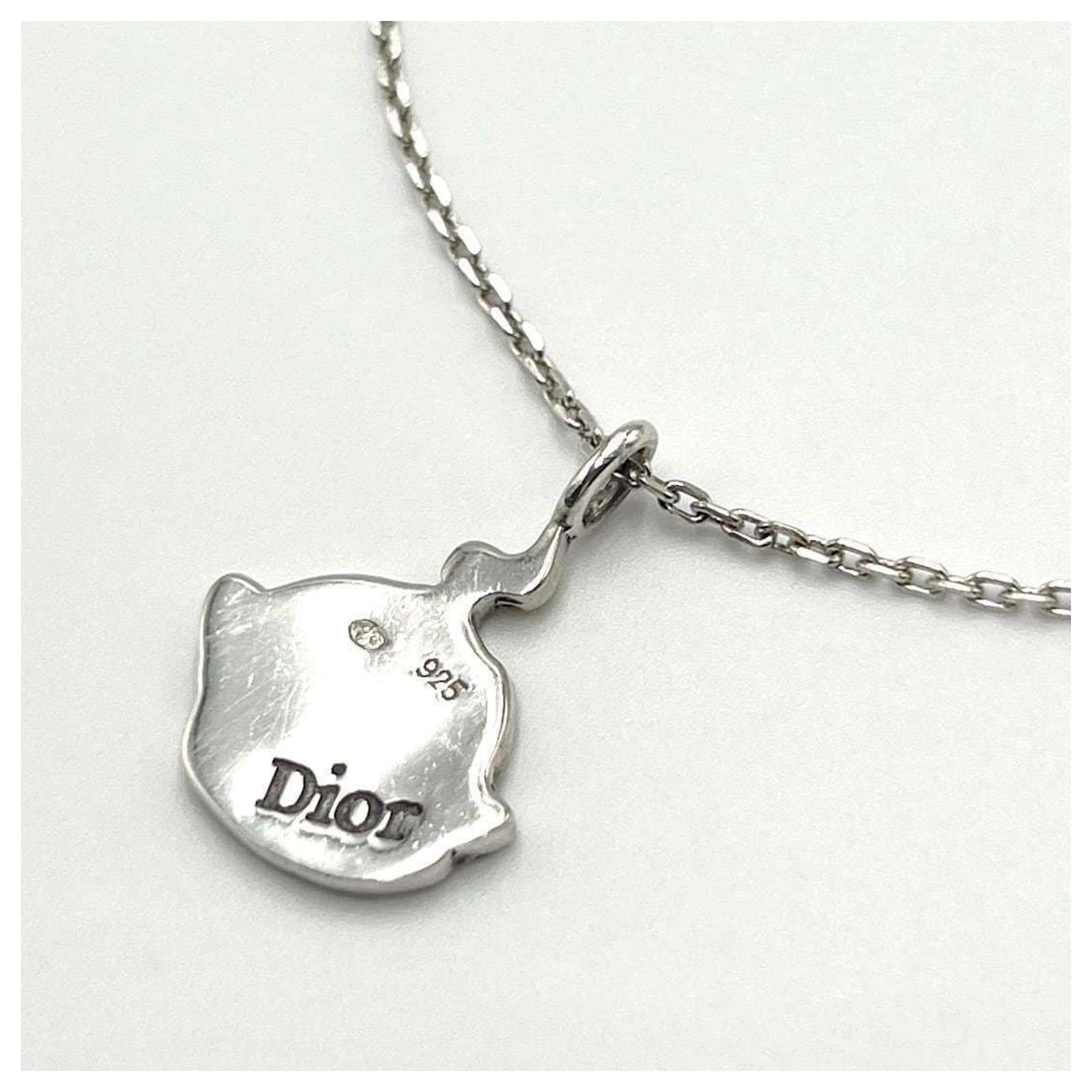 Dior silver 925 ネックレス　necklace Christian Dior Women's Silver 925 Necklace Pendant ref