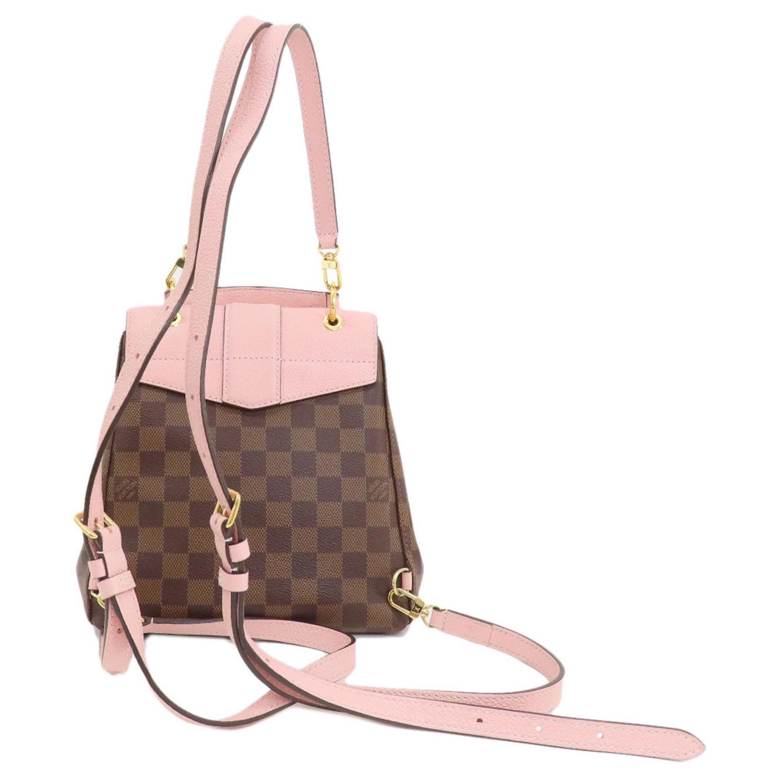 LOUIS VUITTON N42262 Damier Crampton Bag Hand Bag Backpack Canvas pink/Brown Clapton leather backpack Louis Vuitton Brown in Leather  main image 3