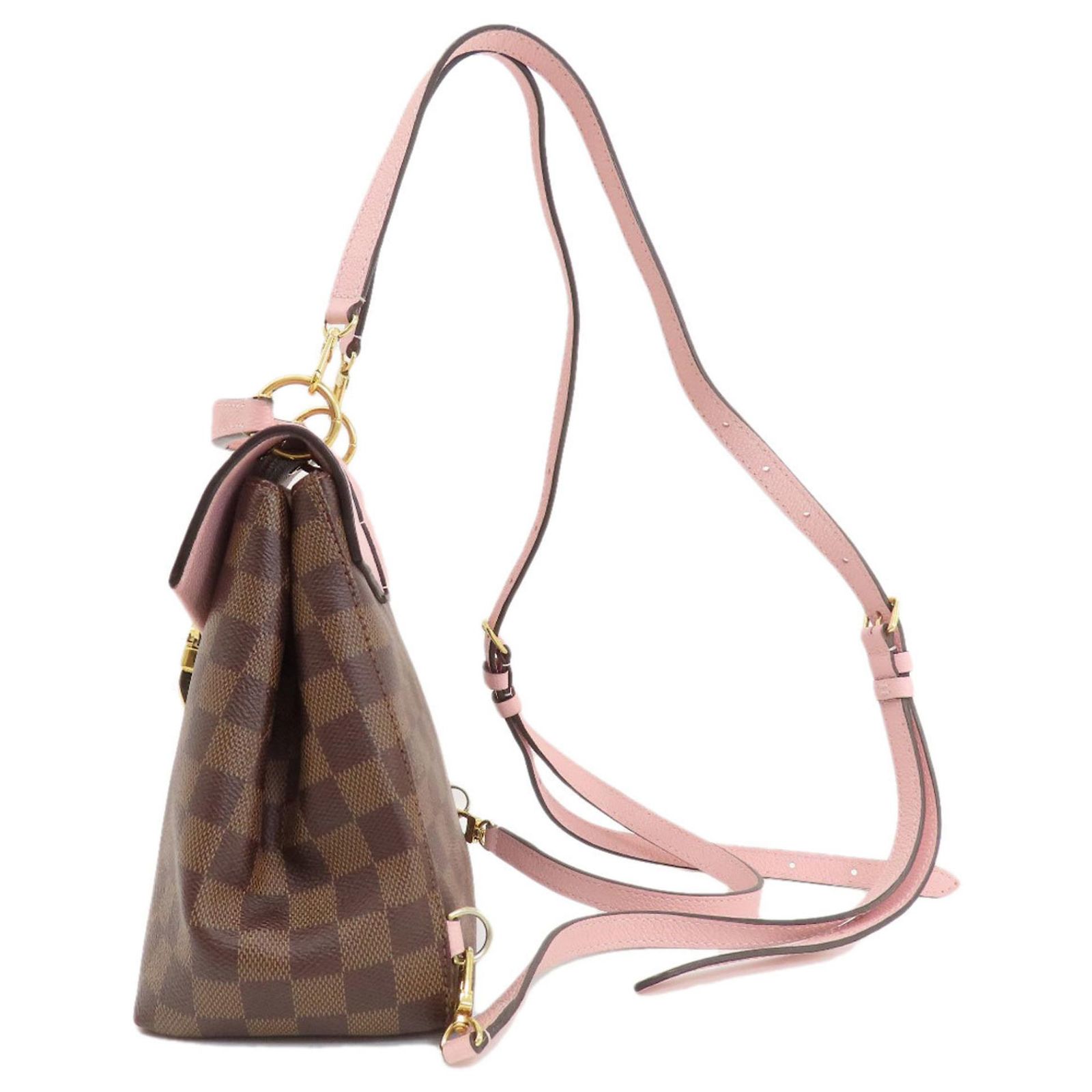 LOUIS VUITTON N42262 Damier Crampton Bag Hand Bag Backpack Canvas pink/Brown Clapton leather backpack Louis Vuitton Brown in Leather  main image 4