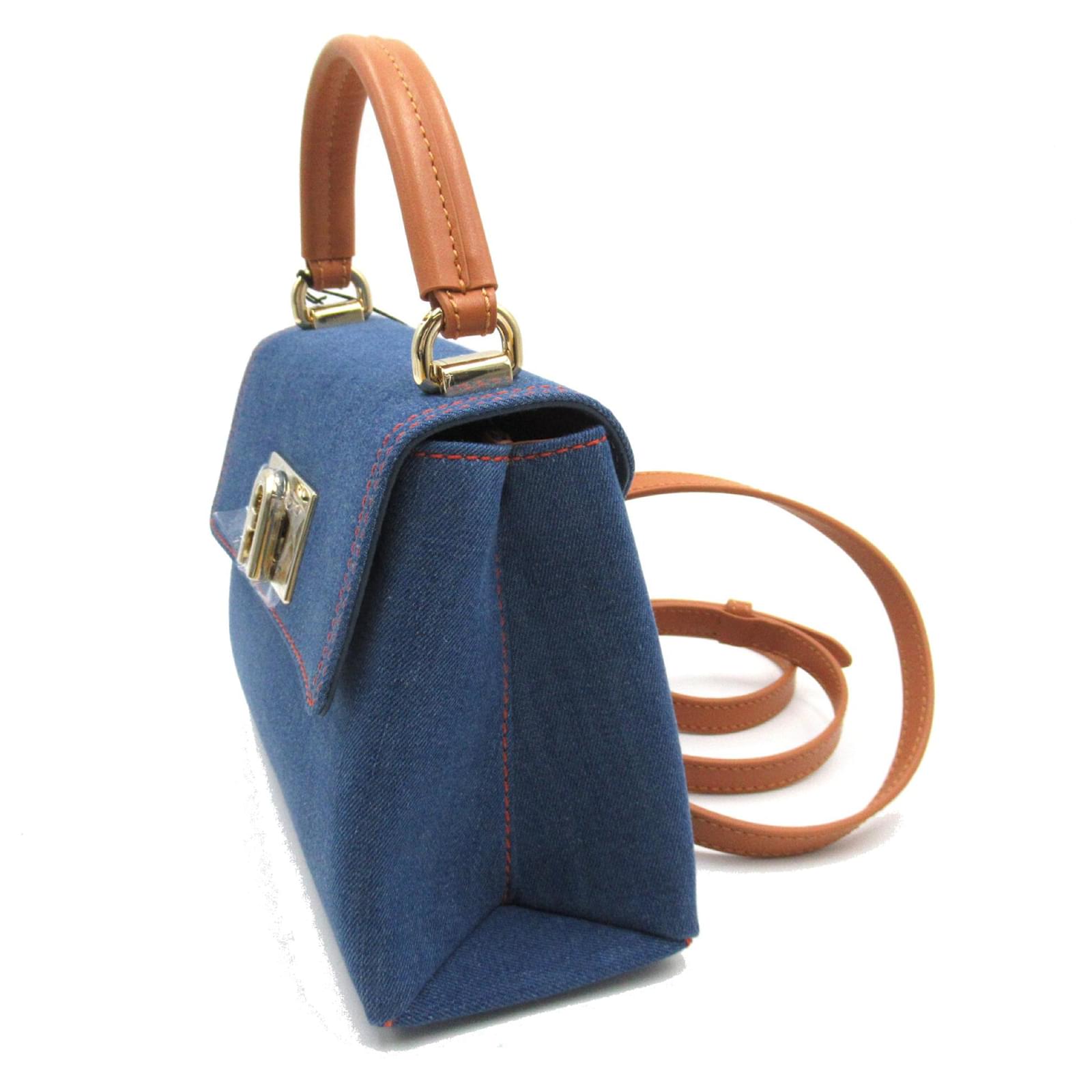 Furla 2-Way Shoulder Bag in Blue Denim ref.1467490 - Joli Closet