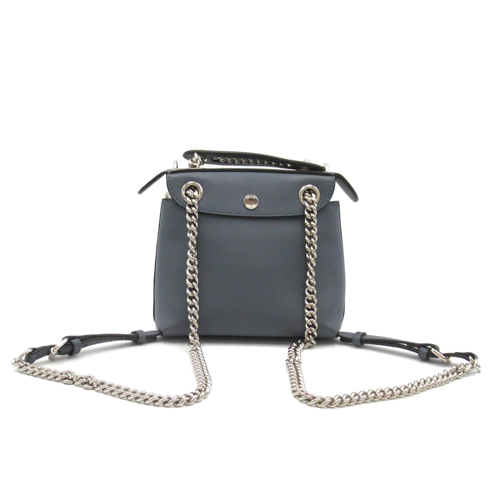 fendi mini backpack back to school grey Leather Black 224646177 Fendis Italian Fendi Backpacks  Sale: up