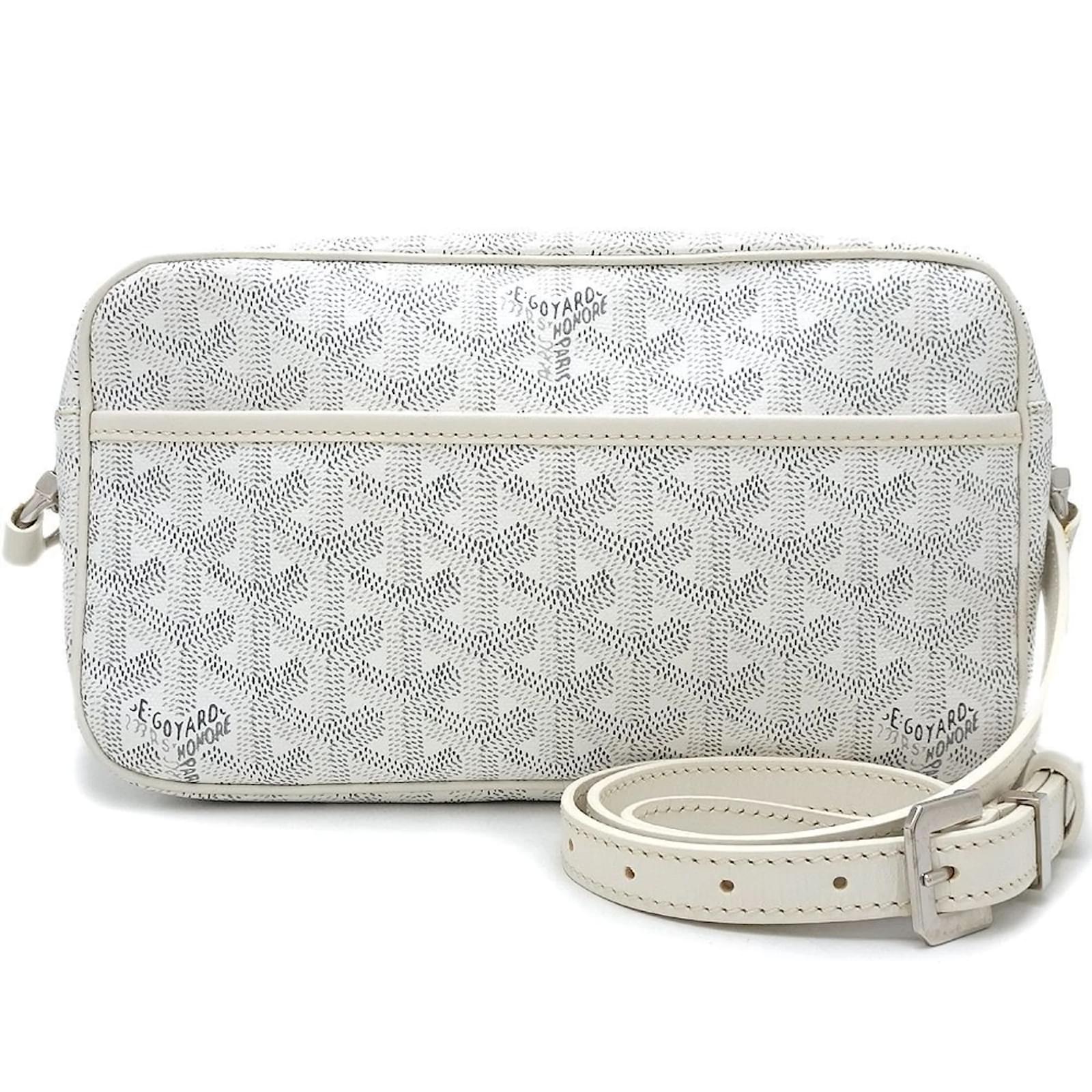 Goyard Cup Vert PM Shoulder Bag White Leather Cloth ref