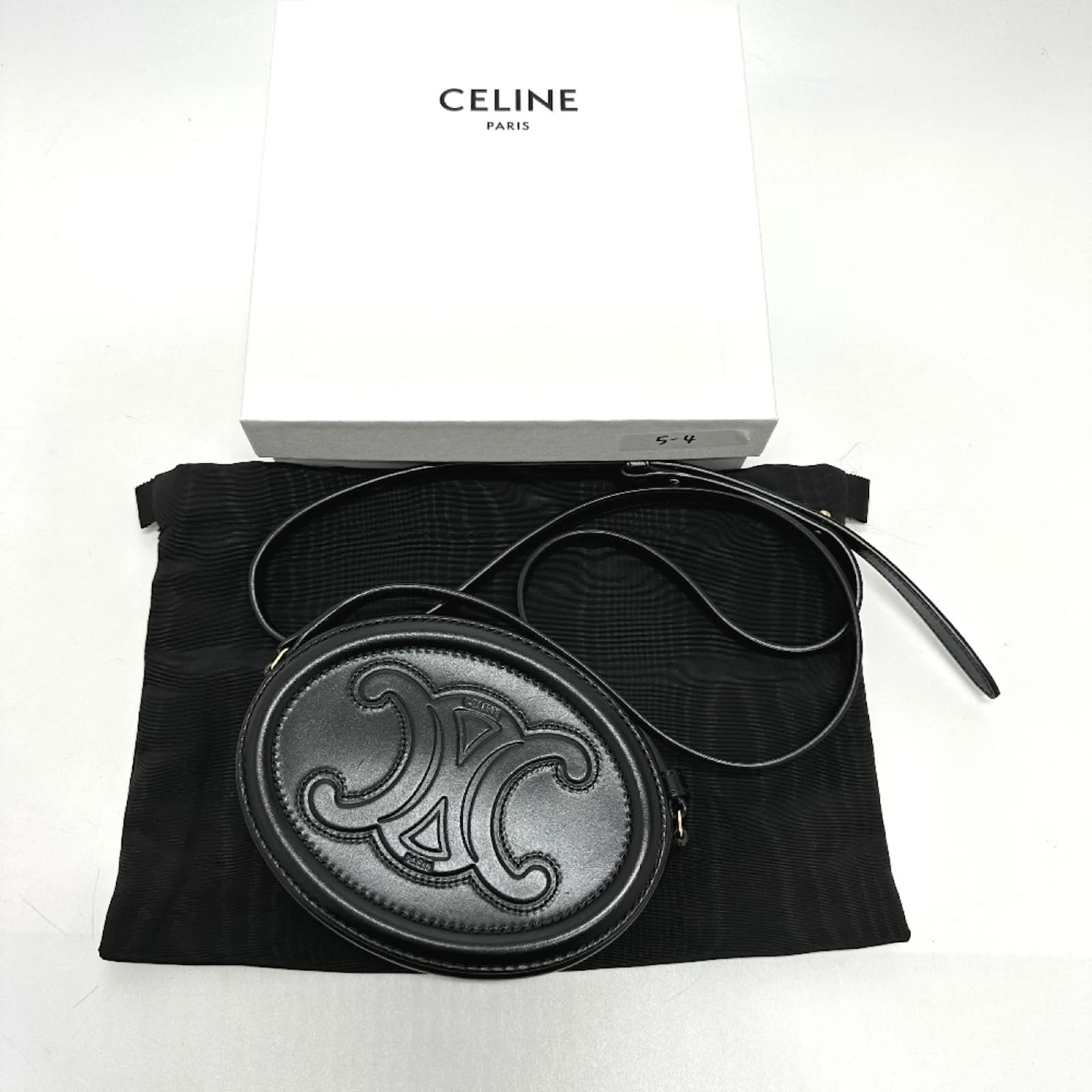 ショルダーバッグ・ポシェット Celine Borsa A Spalla Triomphe In Pelle Céline Celine Triomphe Black Leather Shoulder Bag ref