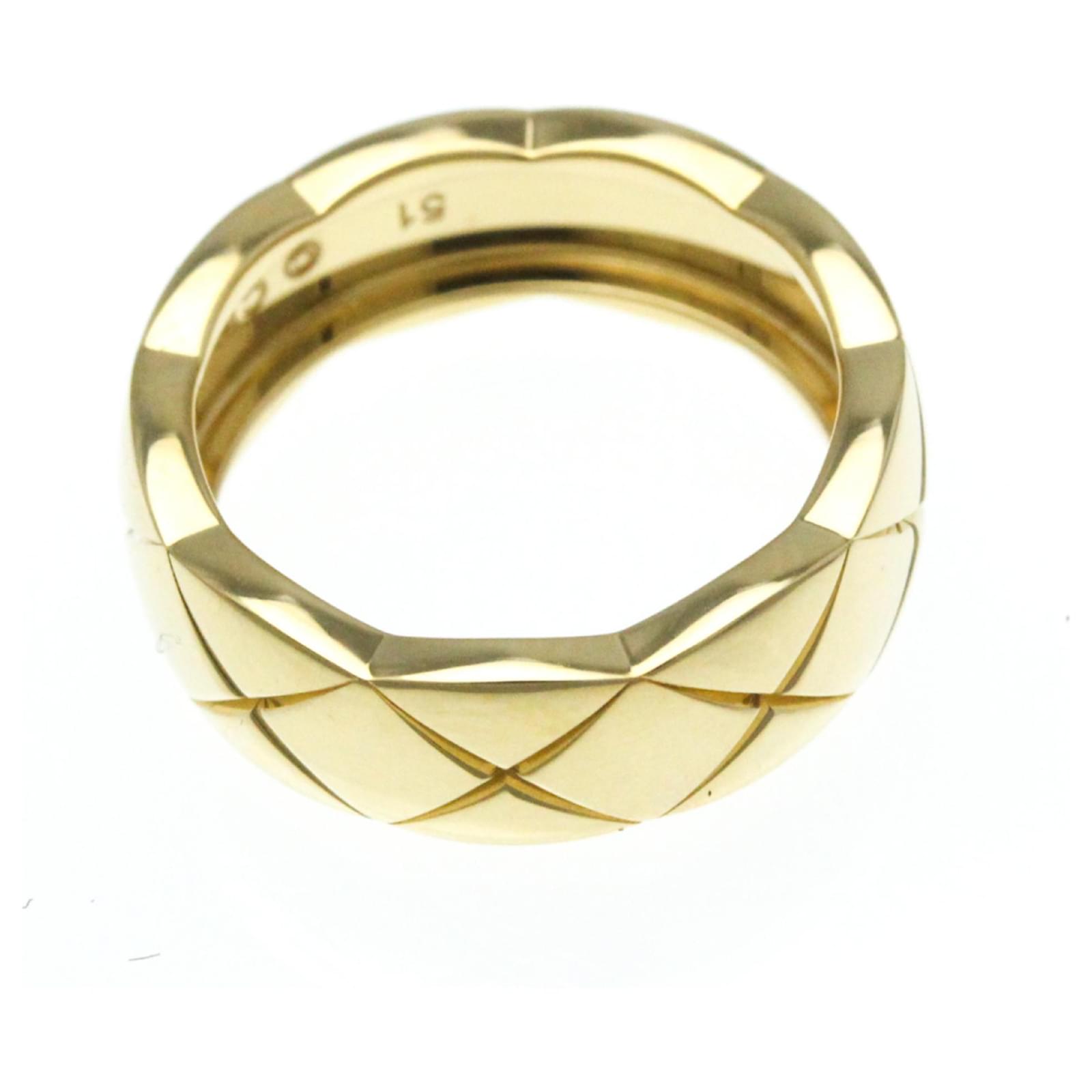 Chanel Coco Crush Band Ring in 18K Yellow Gold Golden