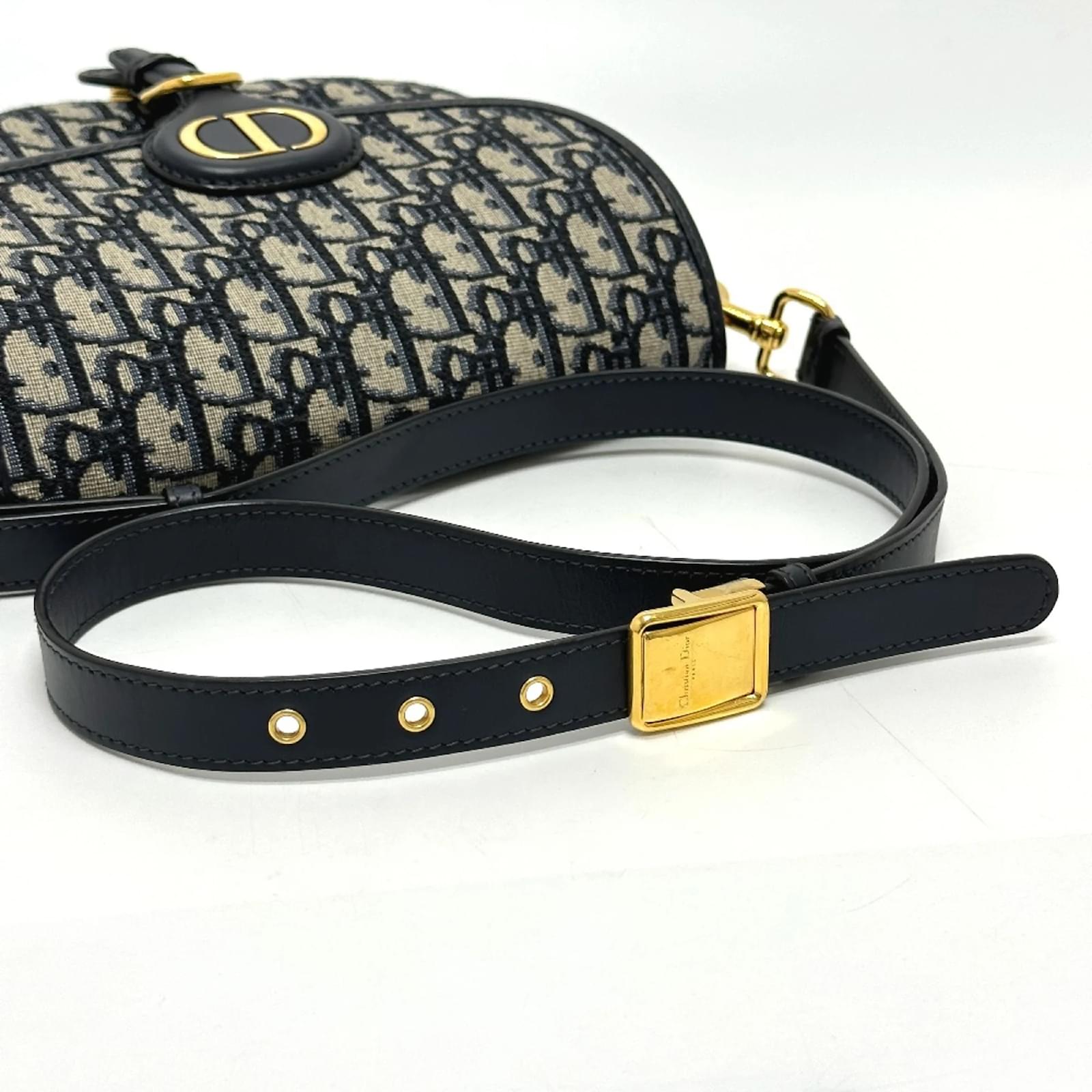 Christian Dior Navy Shoulder Bag Navy blue Cloth ref.1469013