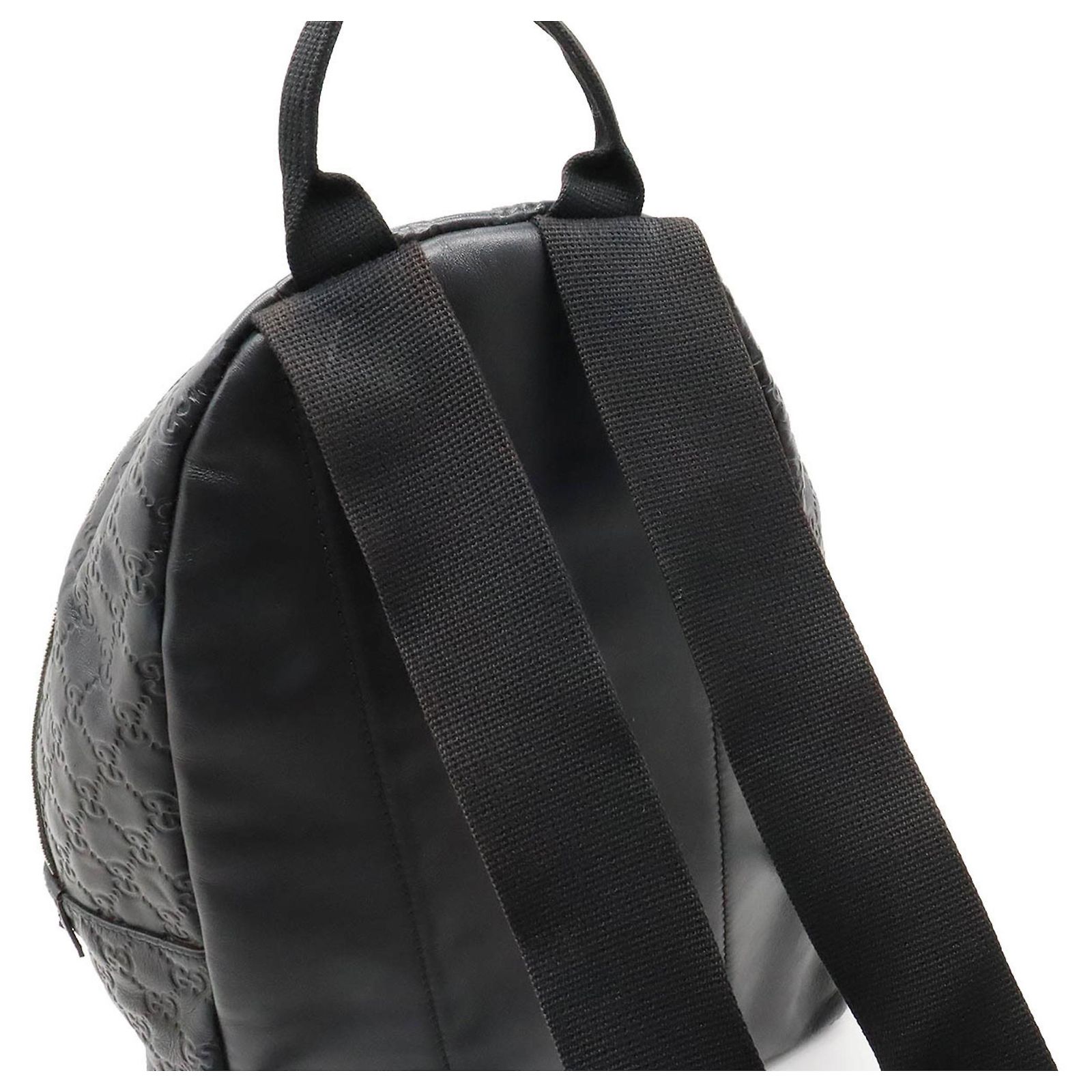 Gucci Guccissima Rubber Backpack Black Leather ref.1469715 