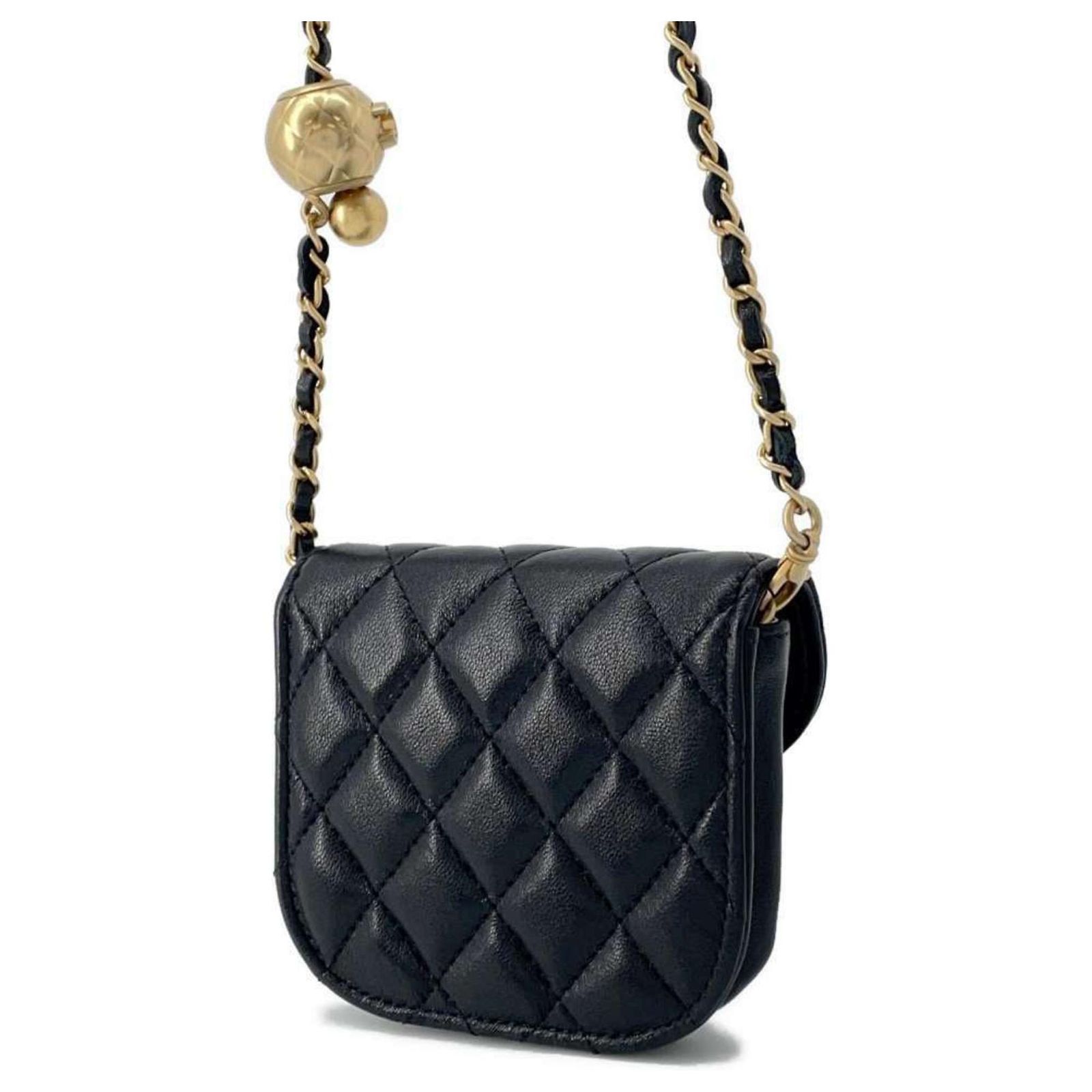 CHANEL Chanel Matelasse Coco Mark Belt Bag Body Waist Pouch Chain Shoulder Leath Auth CHANEL Matelasse Jumbo Coco Mark Chain Shoulder Flap  main image 4