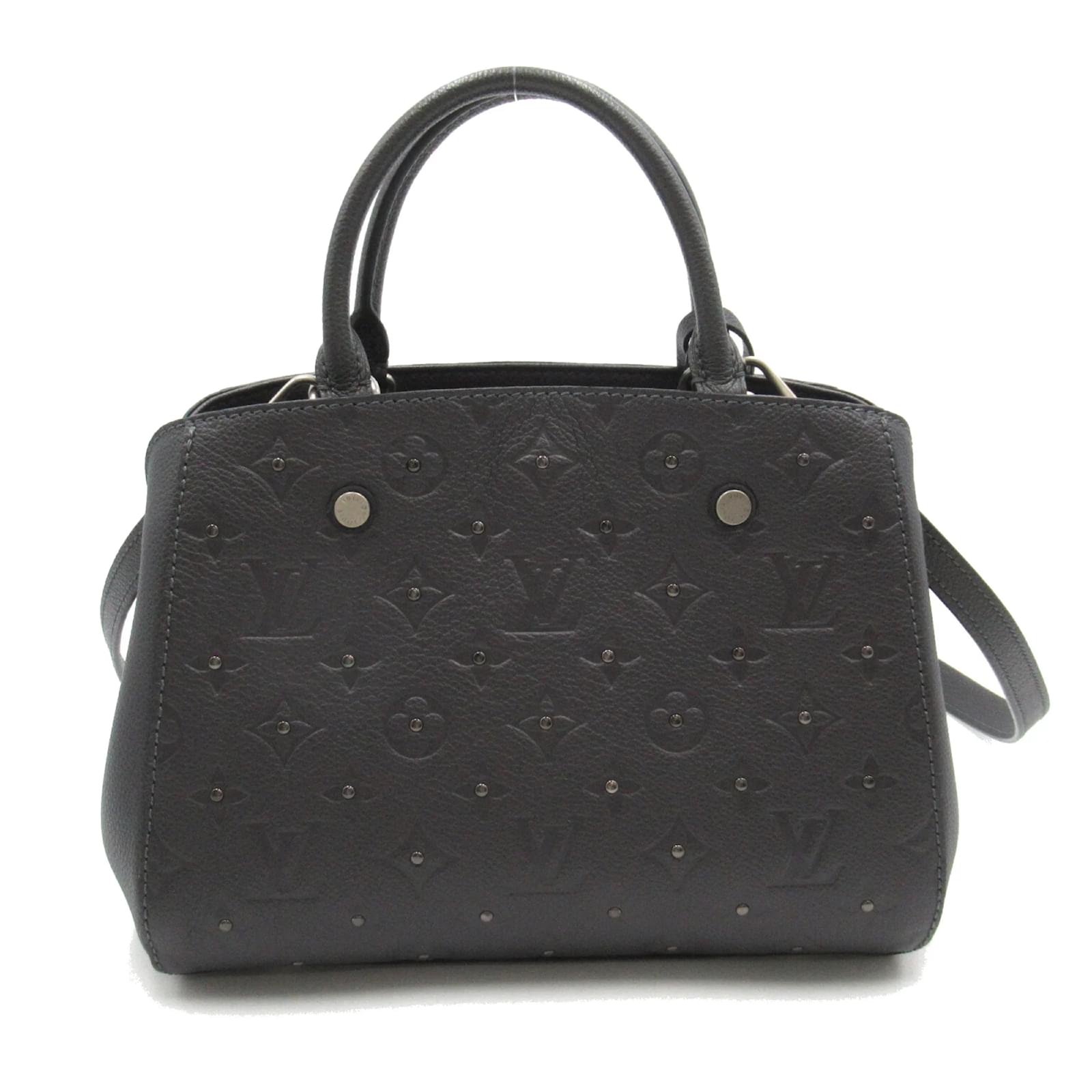 Louis Vuitton Montaigne BB Grau Platine Monogramm Empreinte Leder